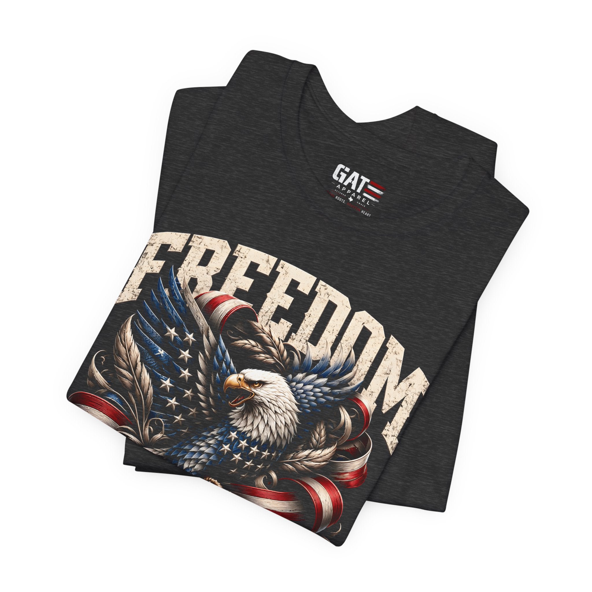 Freedom America Shirt, Land of the Free Patriotic Eagle Tee, American Flag Shirt, 4th of July Graphic T Shirt, USA Pride Gift
