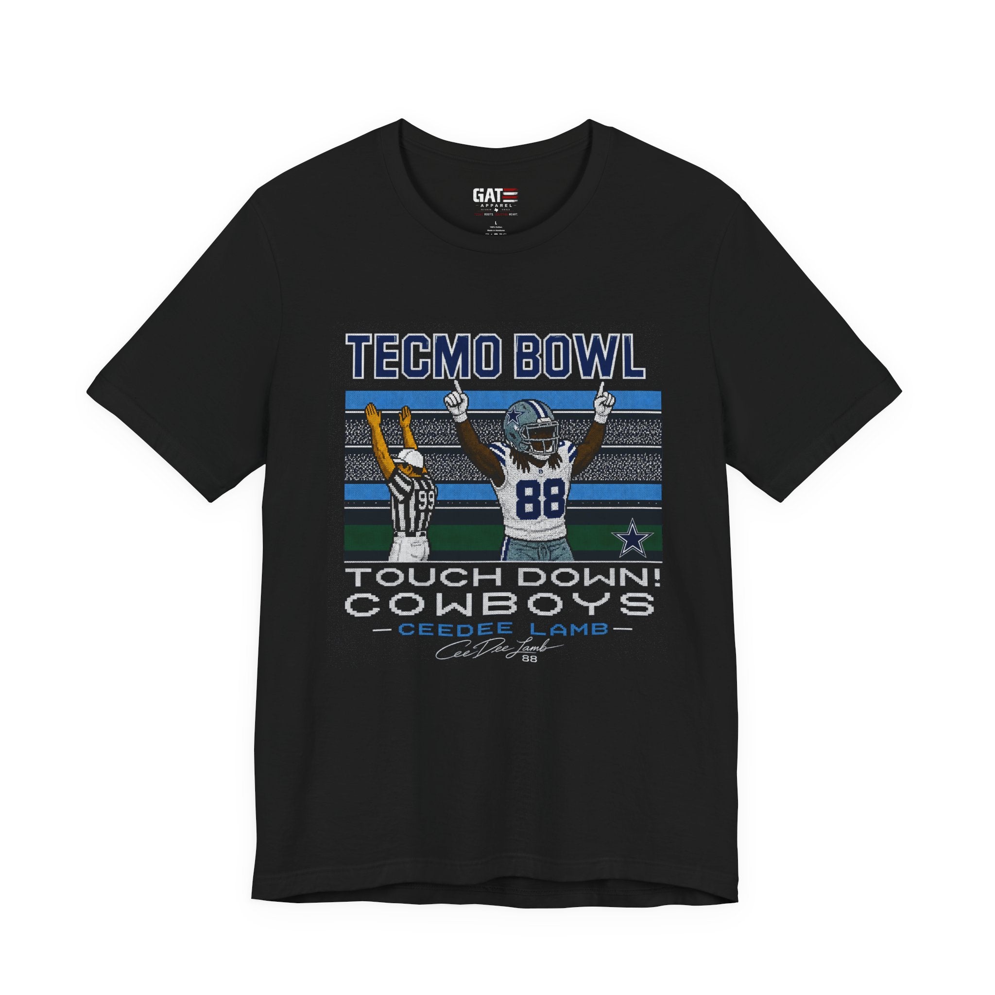 Retro CeeDee Lamb Shirt, Tecmo Bowl Inspired Cowboys Football Tee, Vintage 8 Bit Gamer Shirt, Touchdown Graphic Tee
