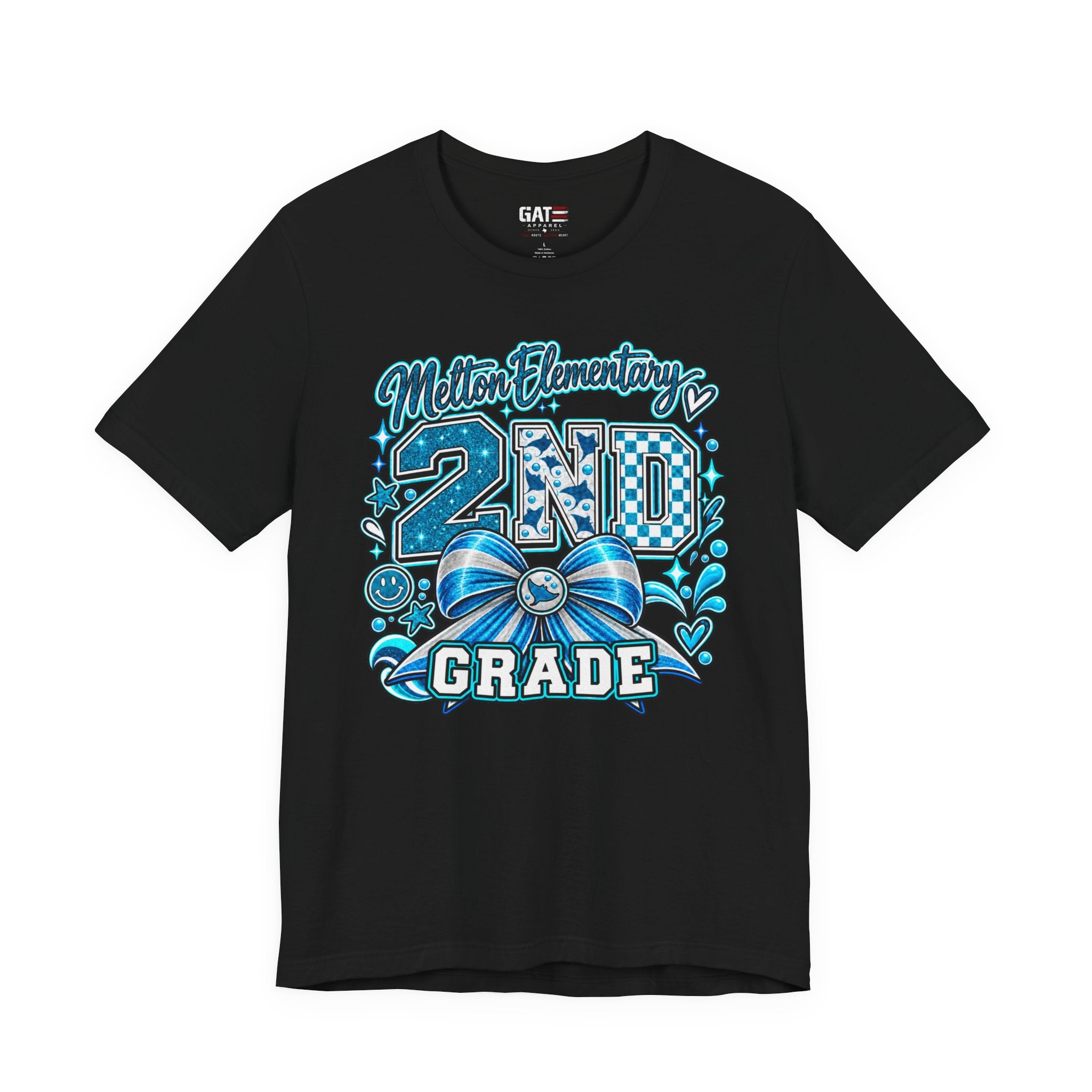 Melton 2nd Grade School T‑Shirt — Bow Design