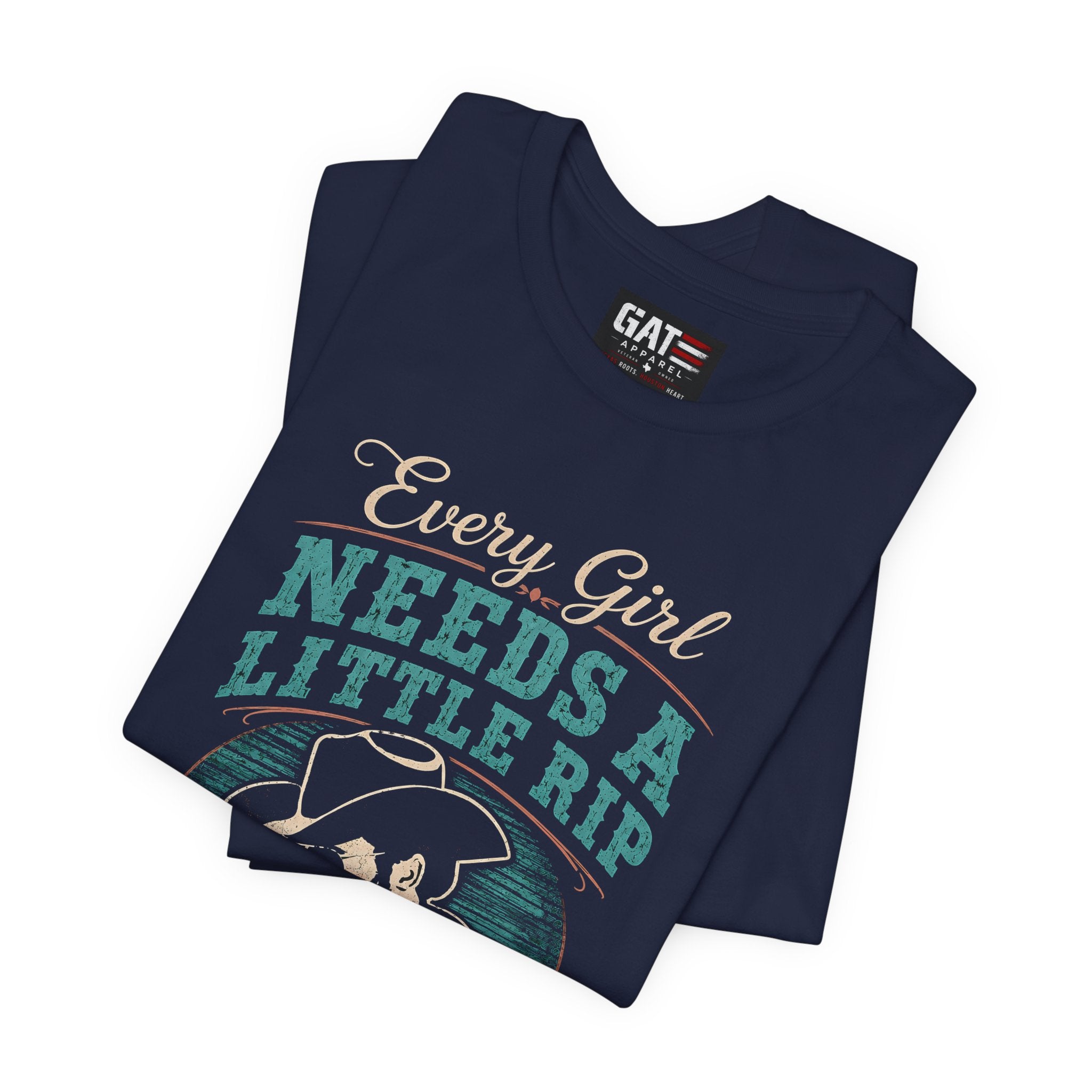 Every Girl Needs A Little Rip In Their Jeans Blue Text Shirt |Dutton Ranch | Yellowstone Inspired Shirt