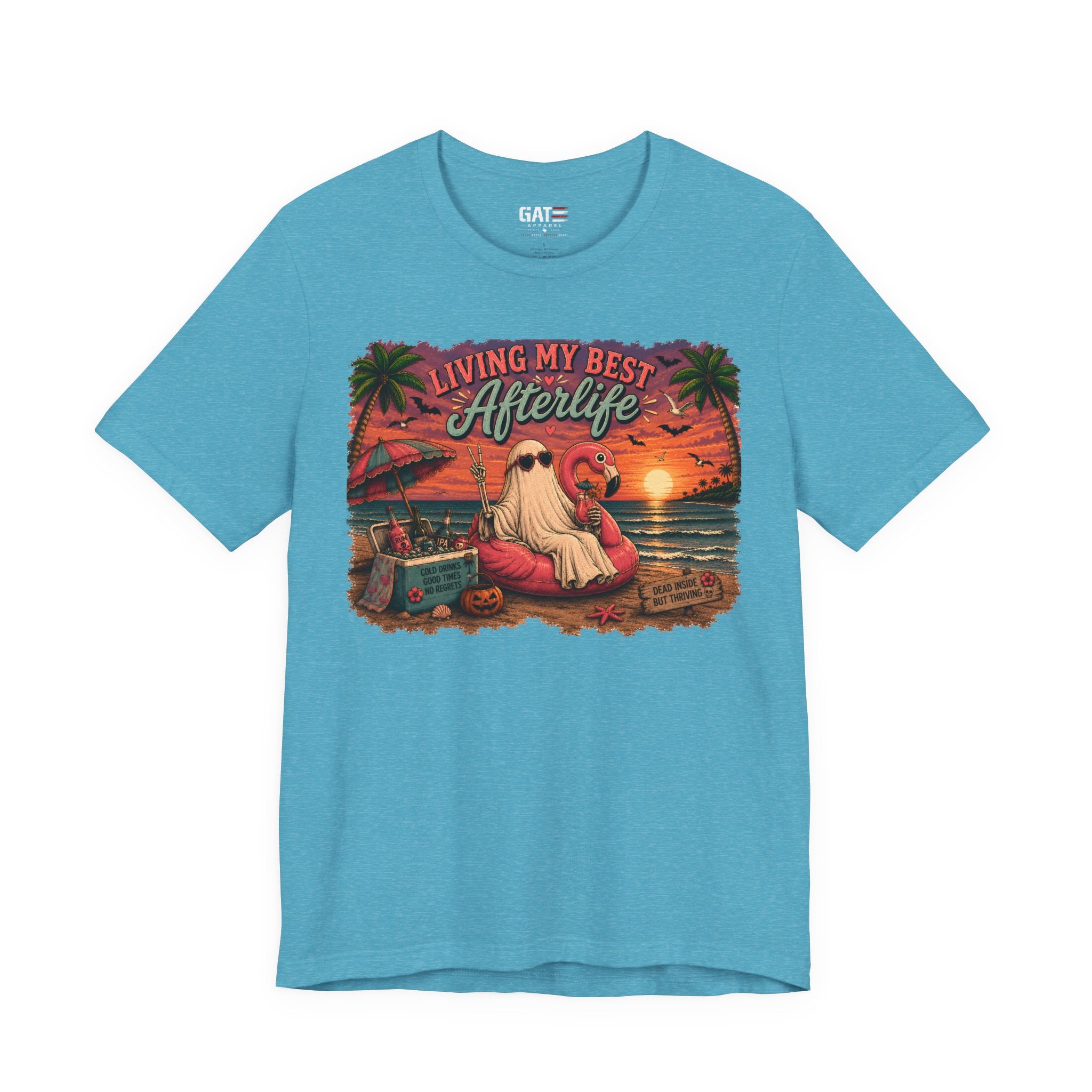Summerween Shirt, Spooky Beach Shirt, Ghost Beach Tee, Halloween Beach Shirt, Coastal Halloween Tee, Tropical Ghost Shirt