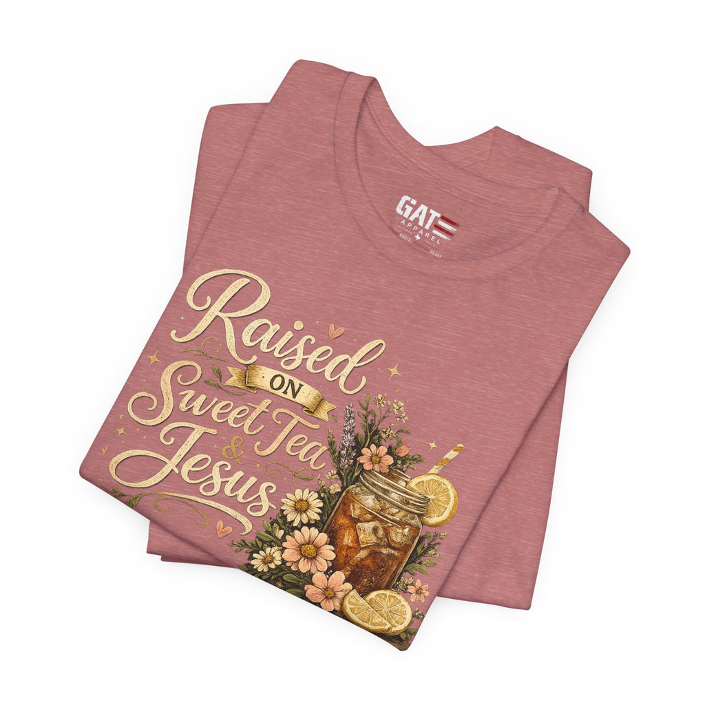 Southern Faith Shirt for Women, Christian Country Graphic Tee, Floral Mason Jar Design, Religious Gift, Southern Girl Apparel