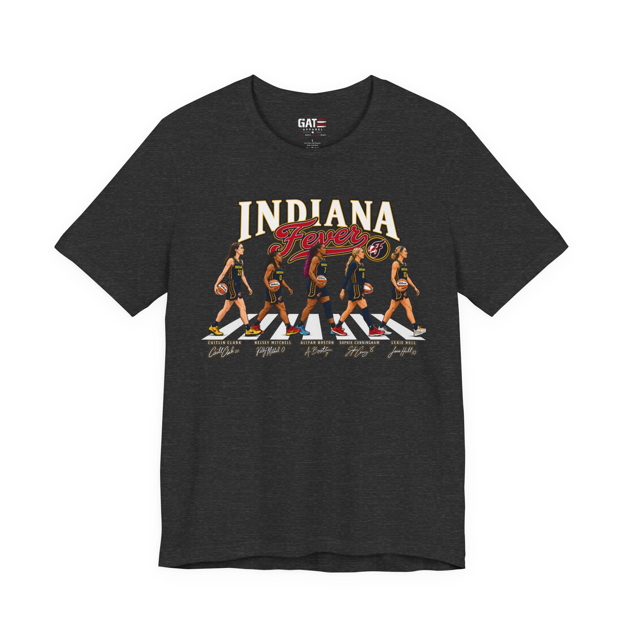 Indiana Fever Team Shirt|Caitlin Clark|Sophie Cunningham Retro Abbey Road Basketball Tee