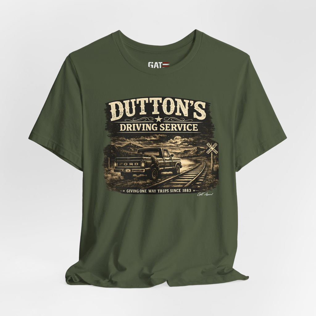 Dutton's Driving Service Shirt | Yellowstone Inspired VintageTee | Cowboy Ranch Graphic T-Shirt | Country Truck Shirt | Bella Canvas