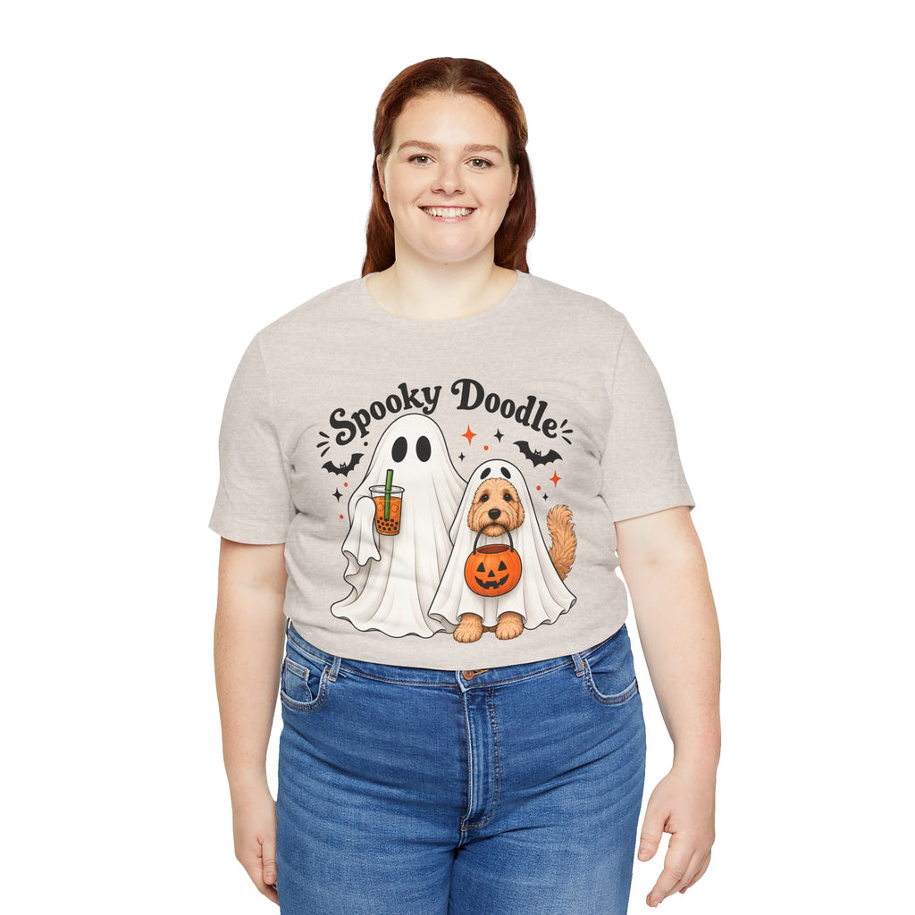 Spooky Doodle Halloween T-Shirt — Ghost & Doodle Dog Pumpkin Costume
