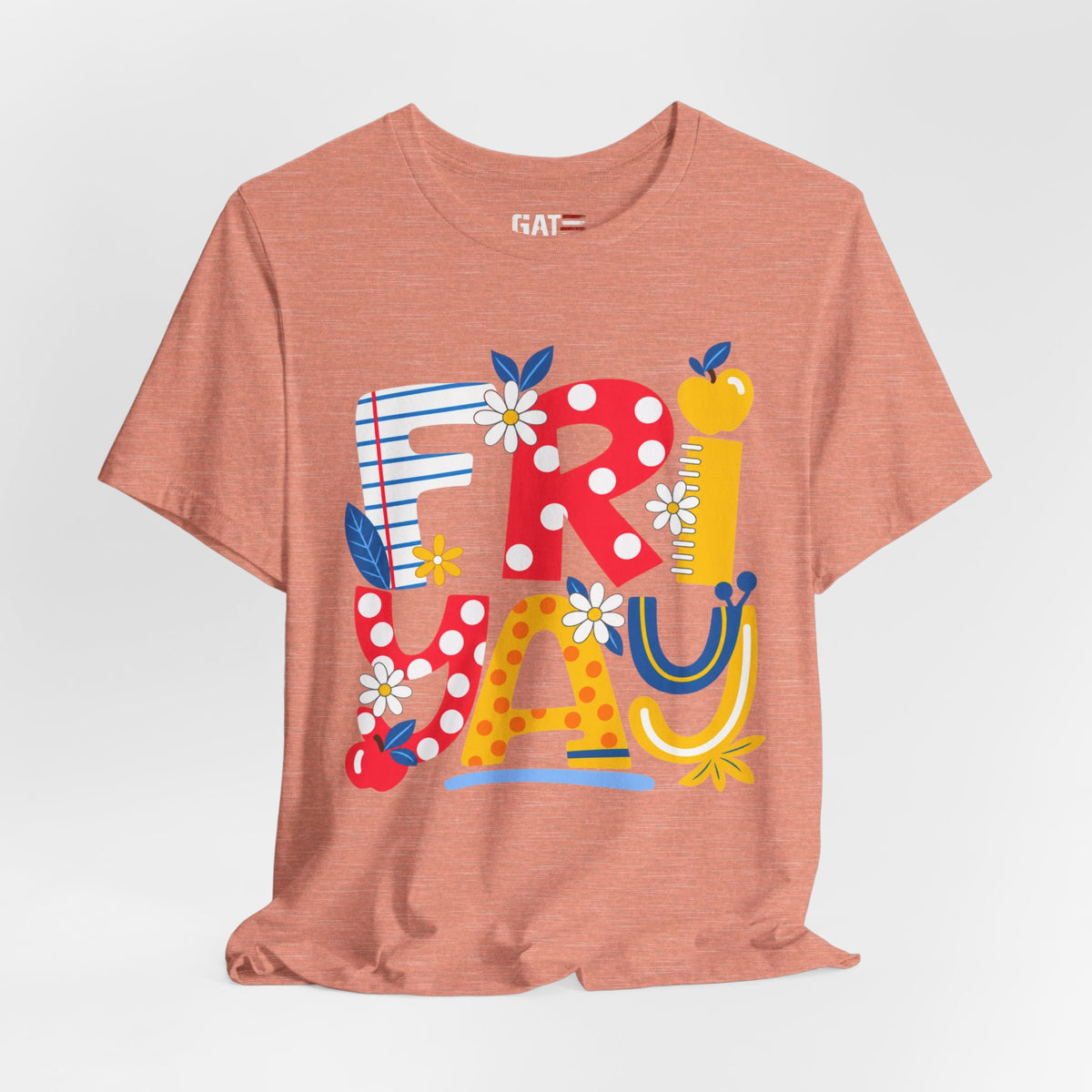 Teacher shirt FRIYAY Floral Tee — Colorful Spring Graphic T‑Shirt