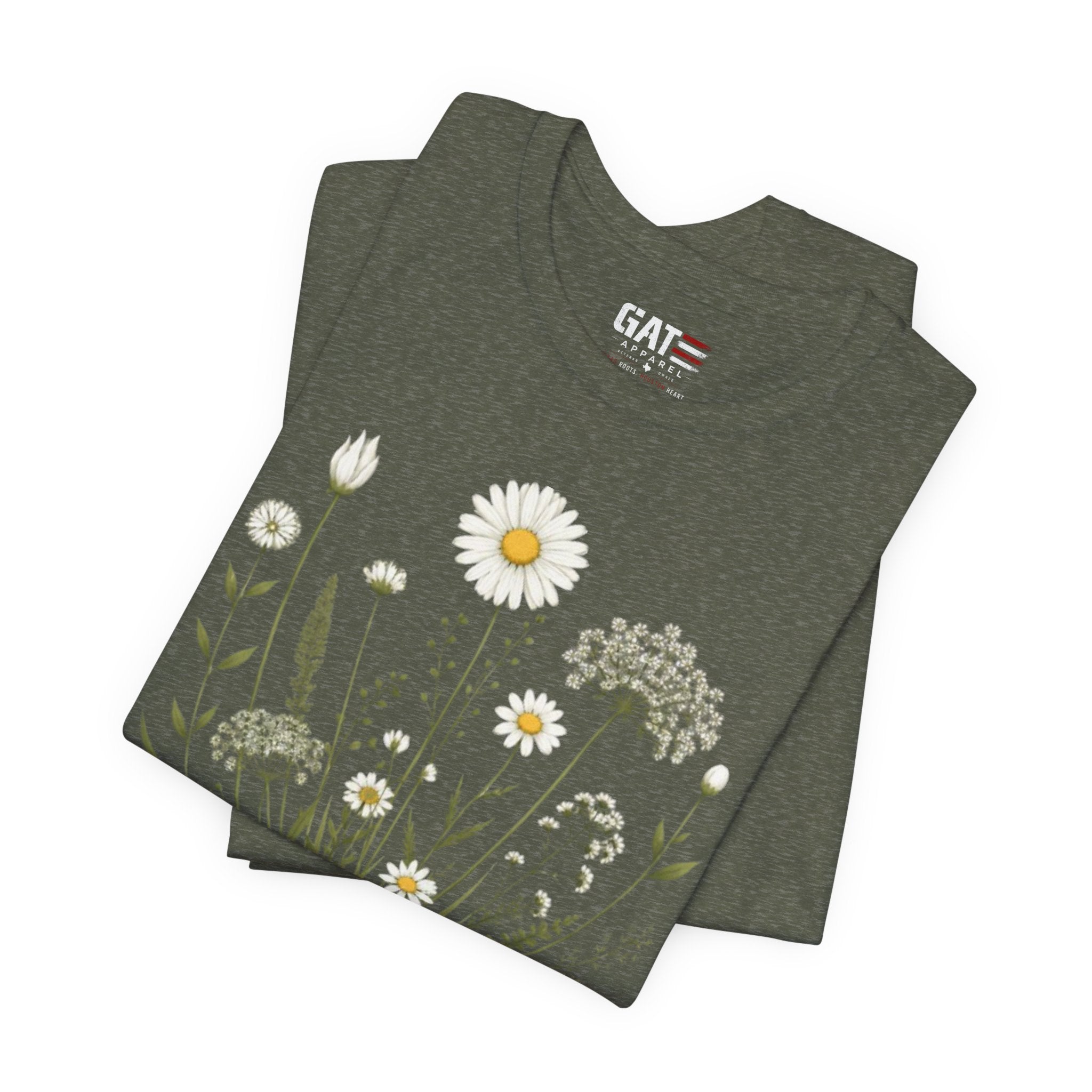 Floral 'Grow Positive Thoughts' T‑Shirt