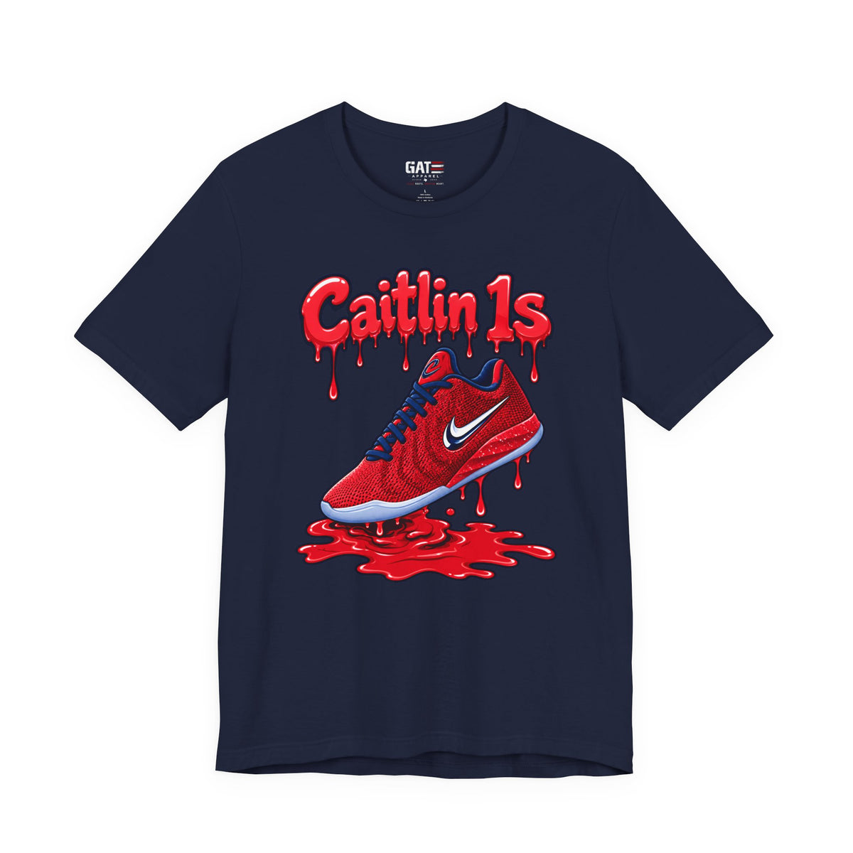 Caitlin Clark Caitlin 1s USA Reds Paint Sneaker Shirt