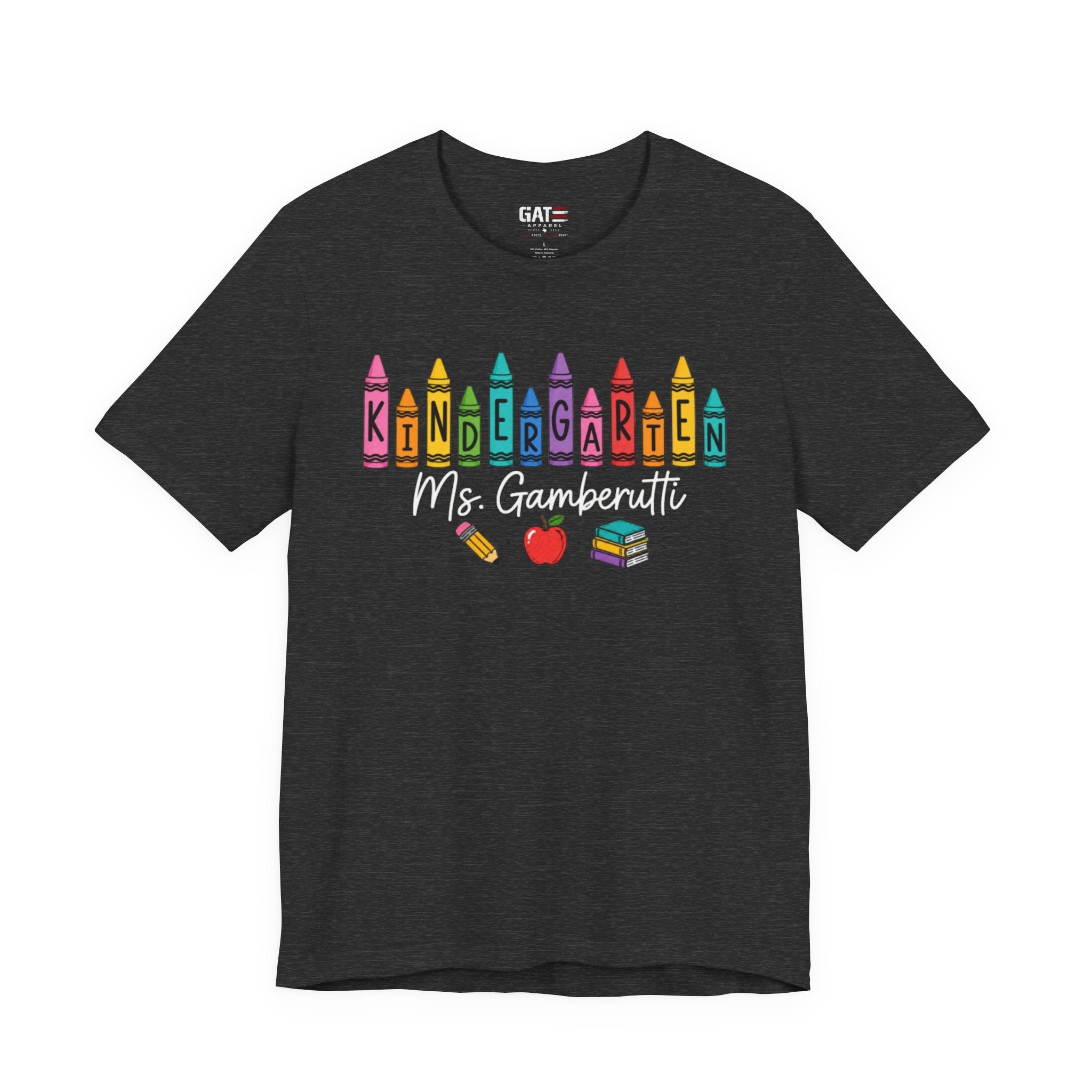 Customize Grade Level and Name Teacher Crayon Shirt