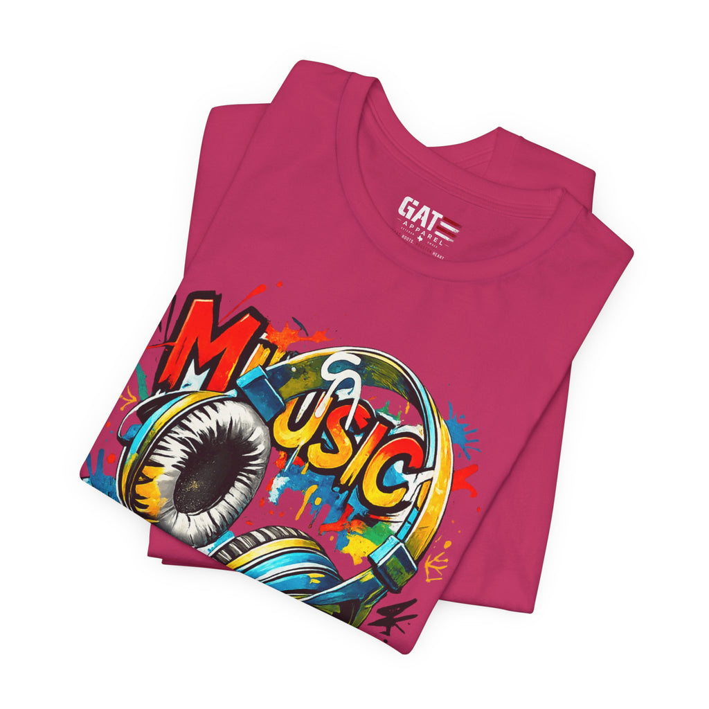 Urban Beats – Music Street Art Headphones Graphic Tee