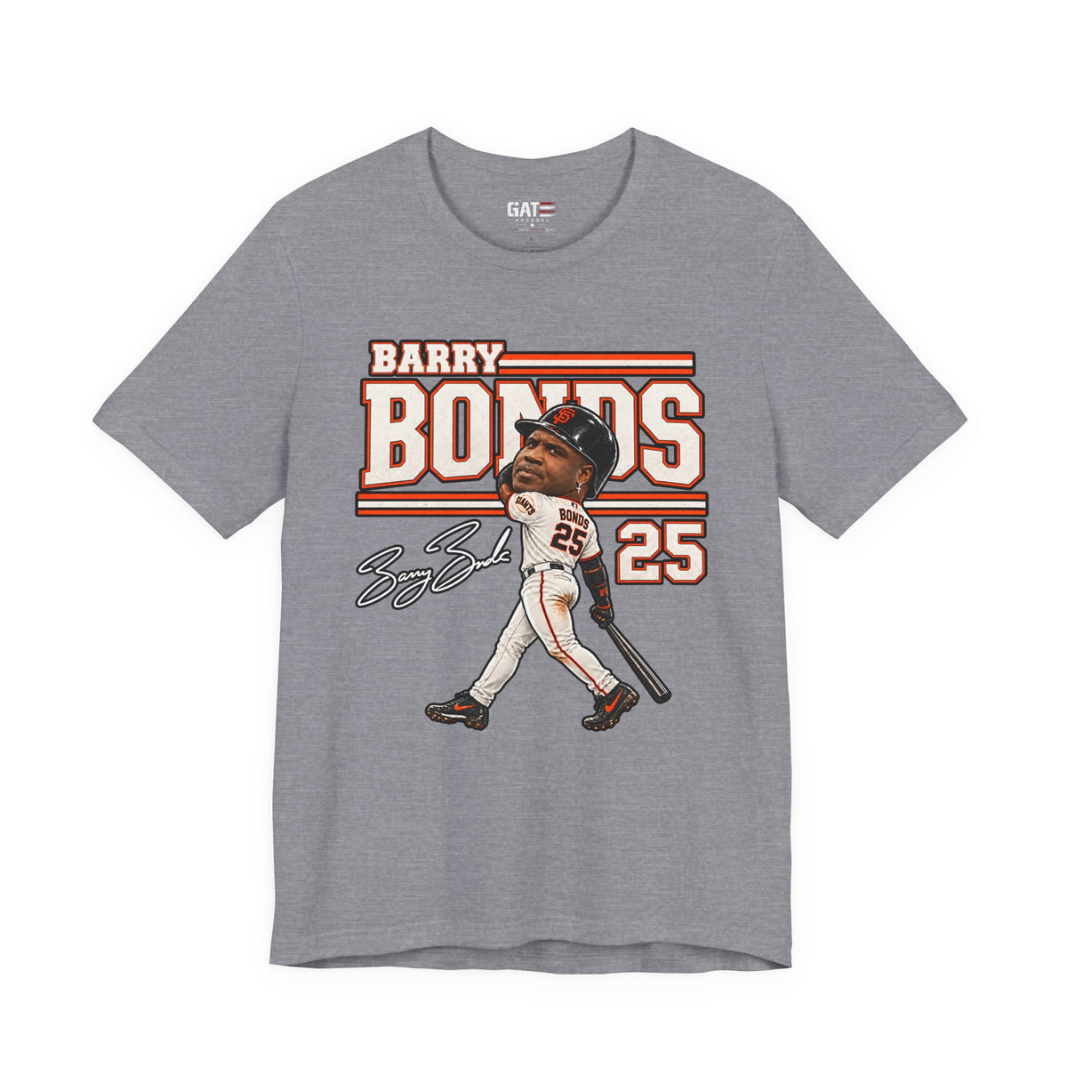 Barry Bonds Big Head Baseball Graphic Shirt – San Francisco #25 Fan Tee