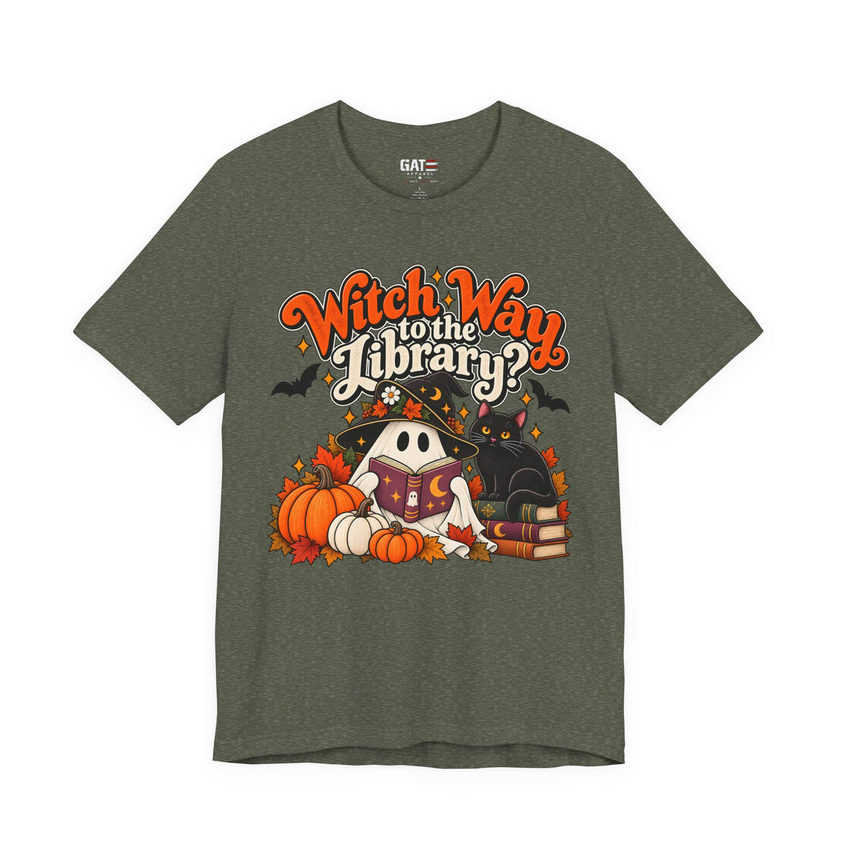 Witch Way to the Library Halloween Shirt | Book Lover Tee