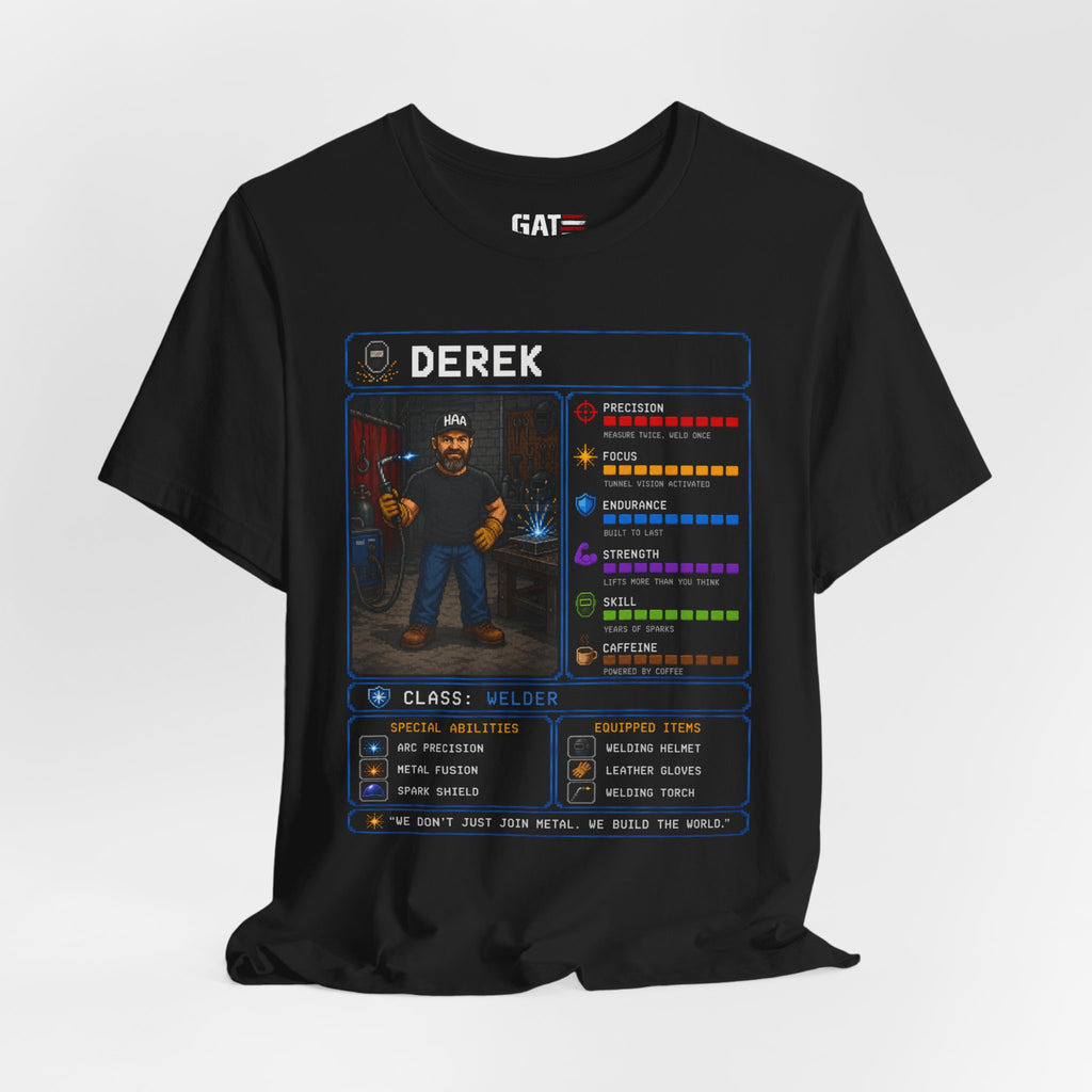 Custom Welder RPG Character Shirt| Personalized Welding Gift