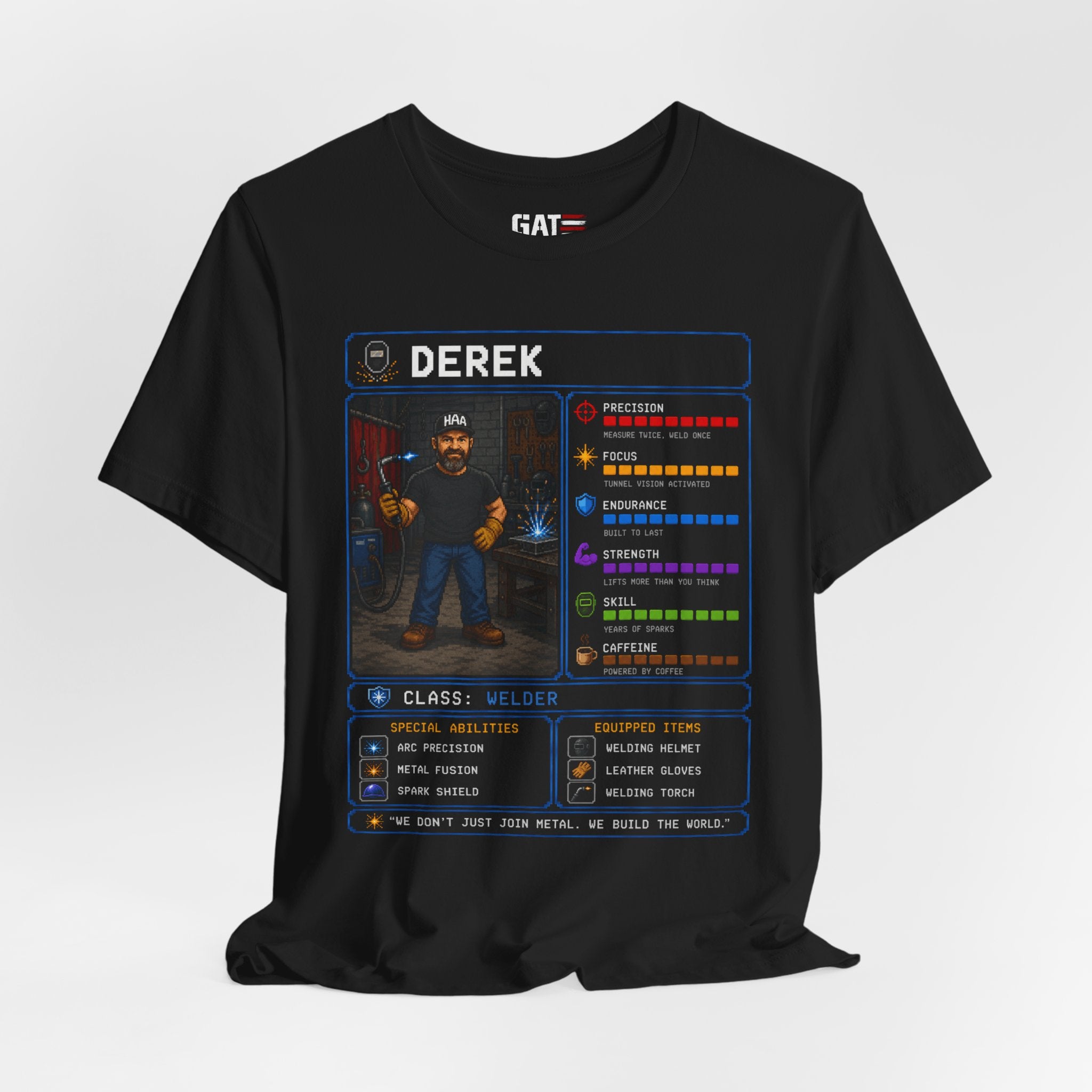 Custom Welder RPG Character Shirt| Personalized Welding Gift