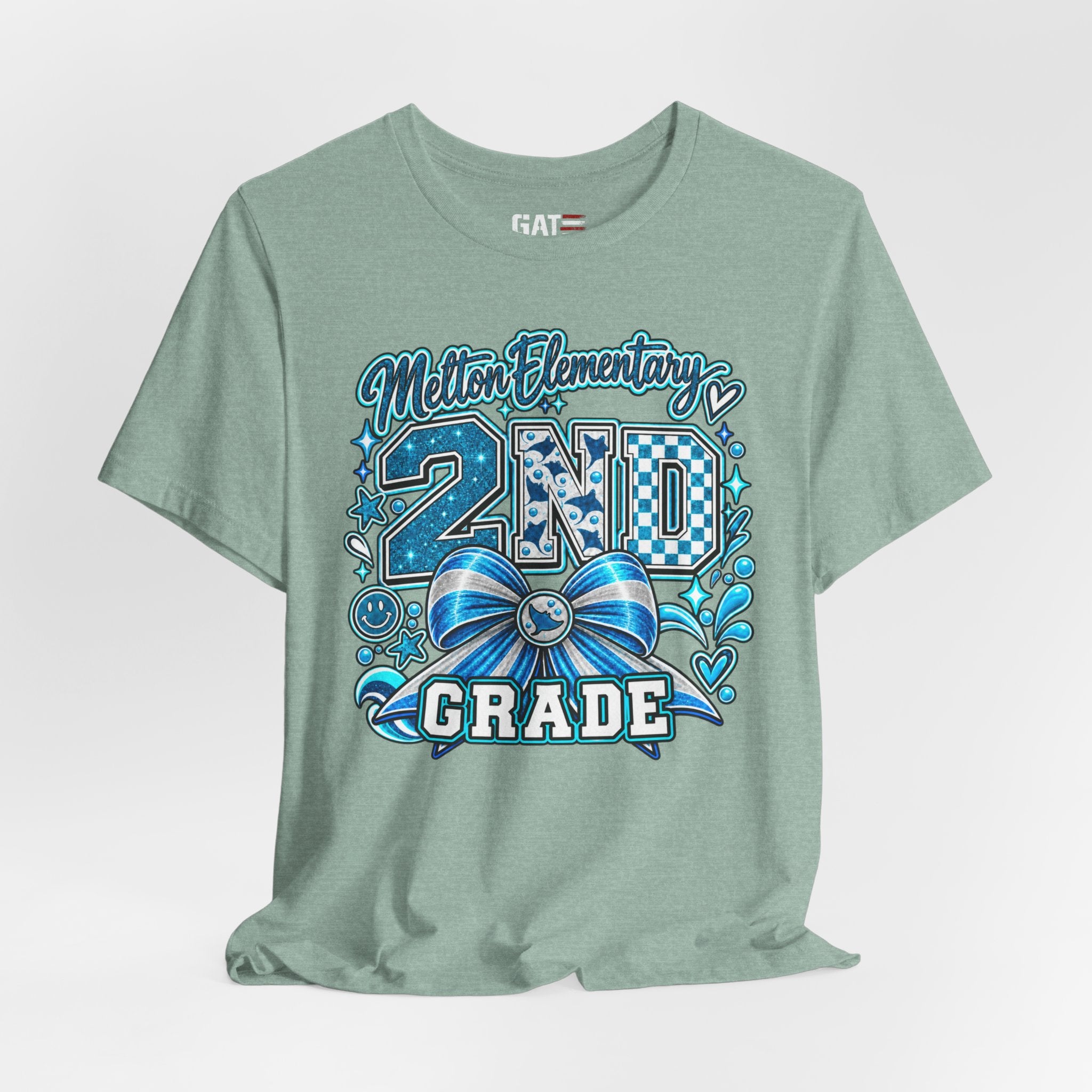 Melton 2nd Grade School T‑Shirt — Bow Design