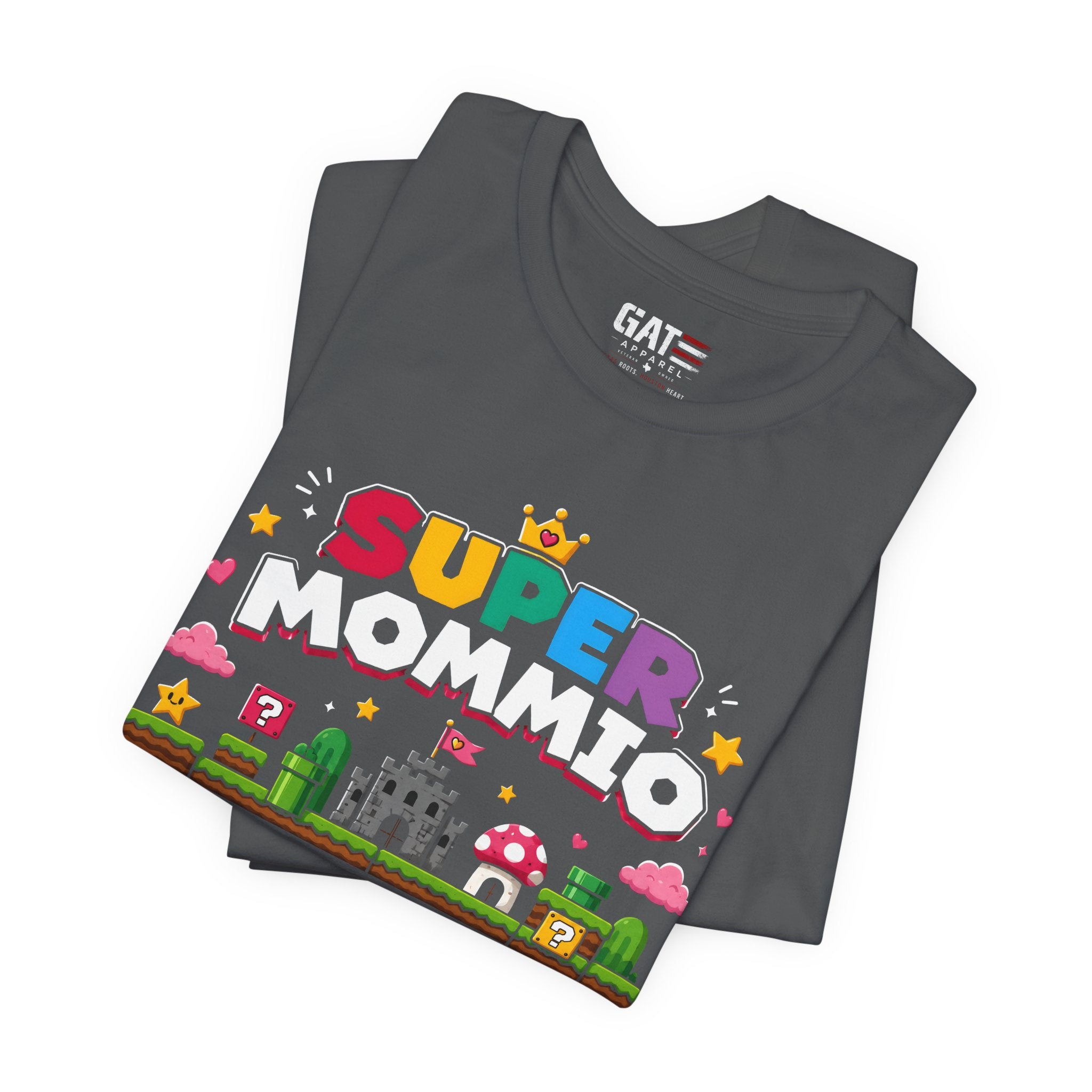 Super Mommio pixel game design T-Shirt | Retro video game mom tee