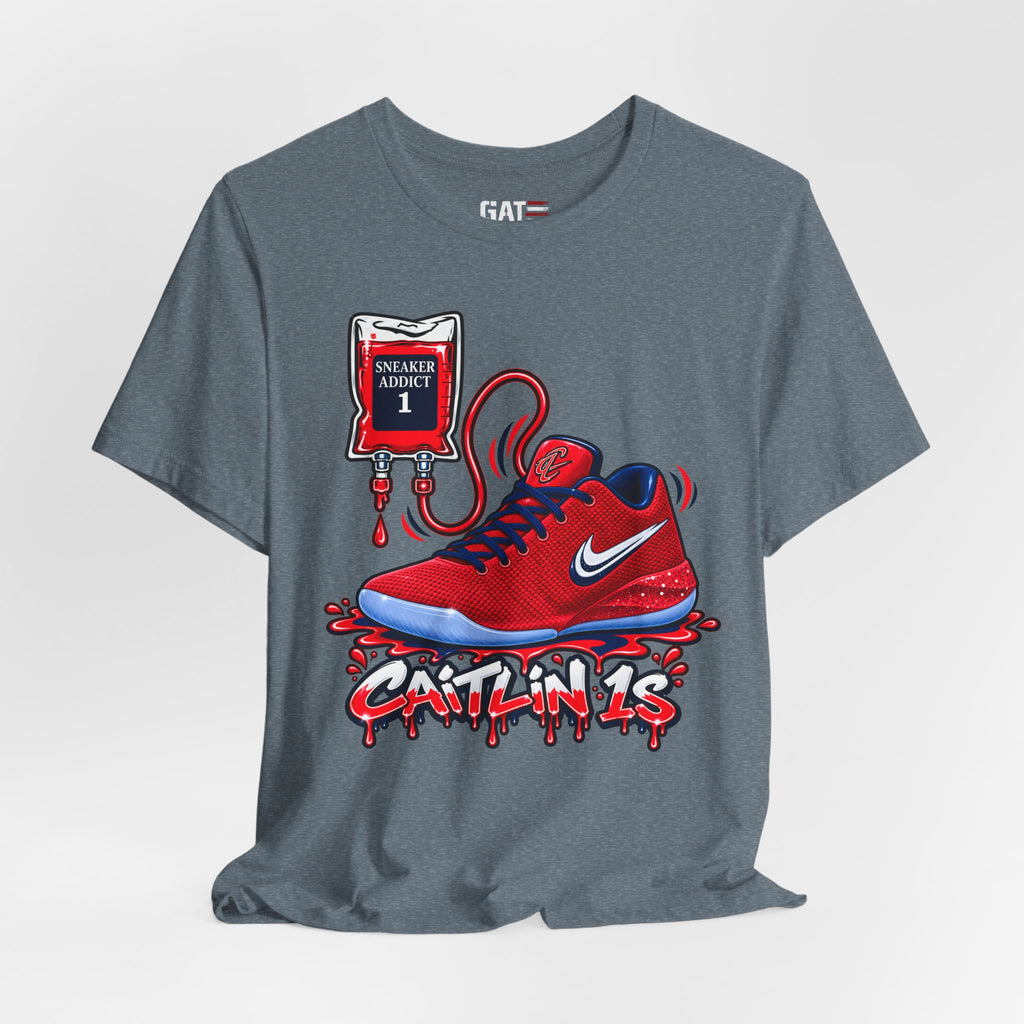 Caitlin Clark Caitlin 1s Addict Red Sneaker Shirt