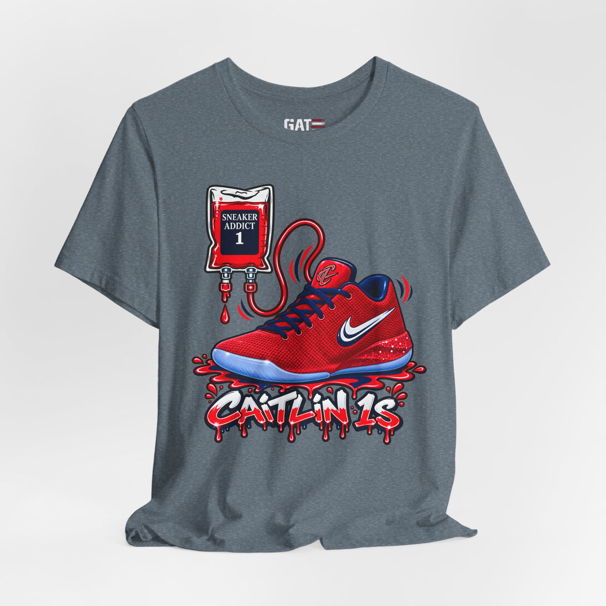 Caitlin Clark Caitlin 1s Addict Red Sneaker Shirt
