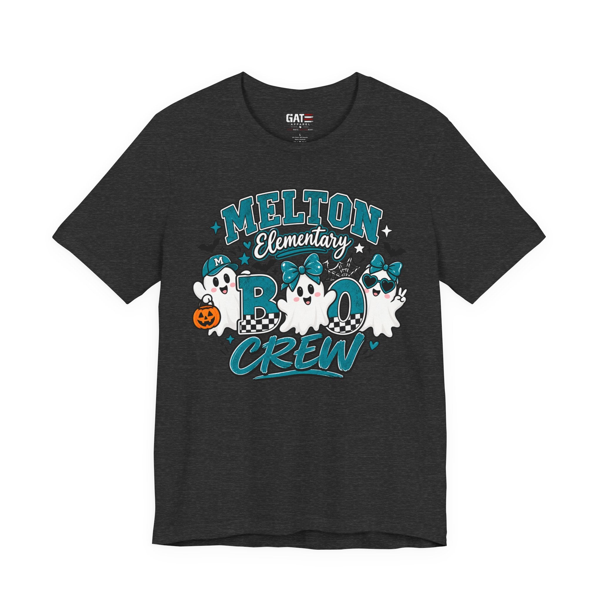 Melton Elementary Boo Crew T-Shirt — Cute Halloween Ghost School Tee