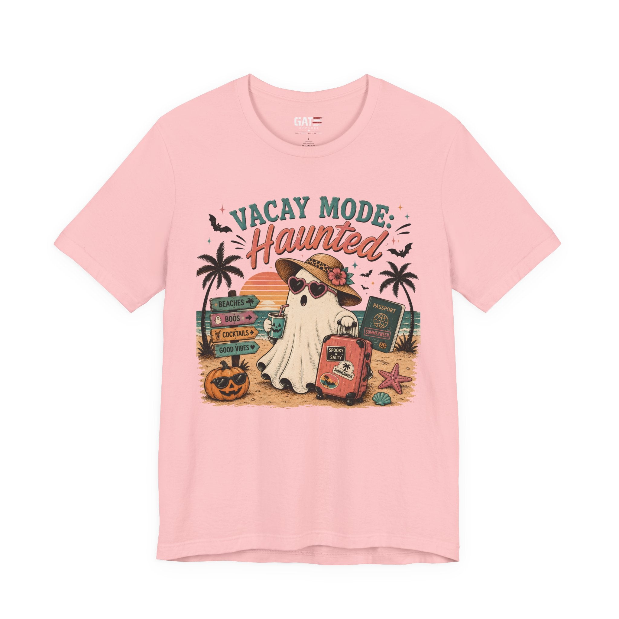 Summerween Shirt, Spooky Beach Shirt, Ghost Beach Tee, Halloween Beach Shirt, Coastal Halloween Tee, Tropical Ghost Shirt