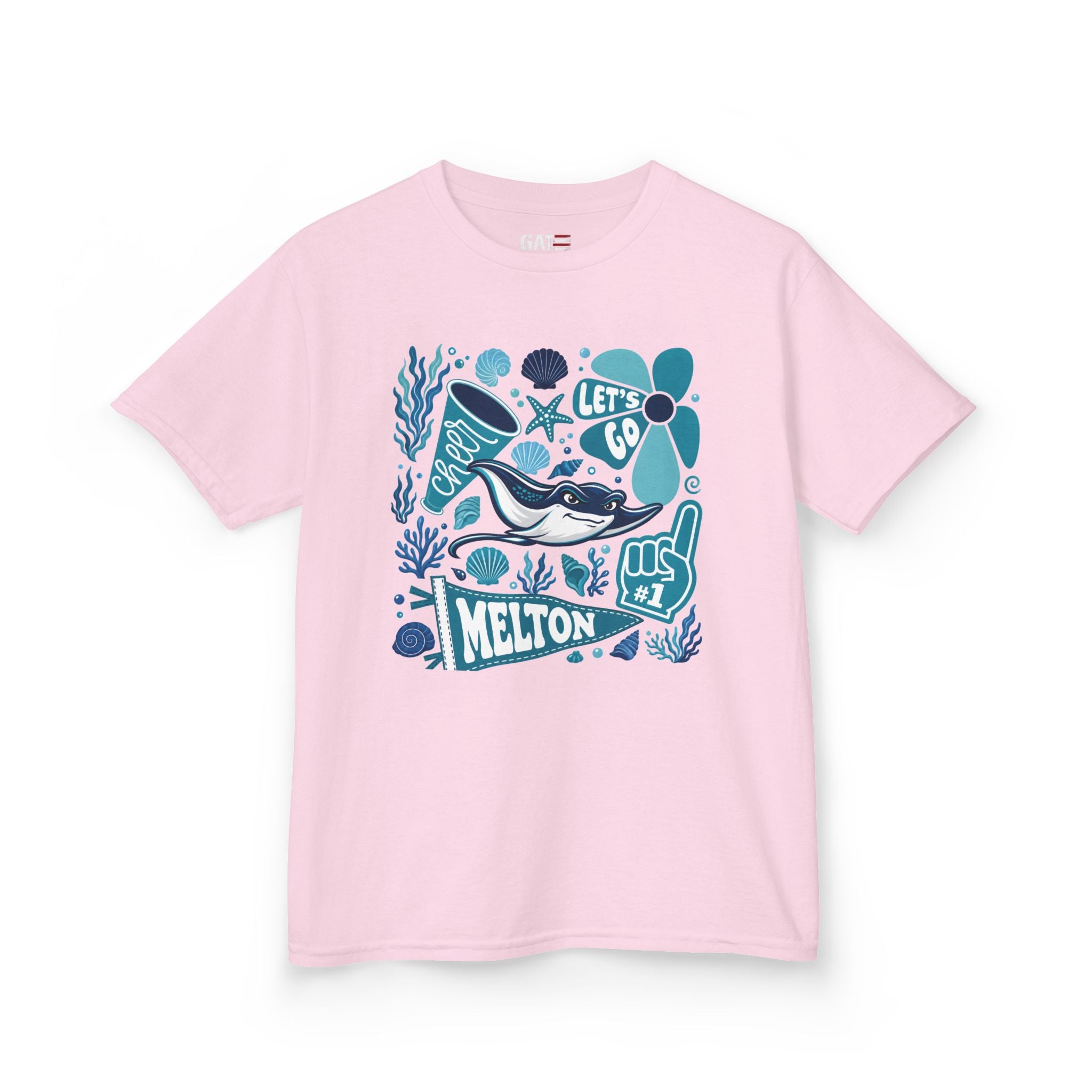 Melton Kids Tee — Blue Ocean Surf Graphic "Melton"