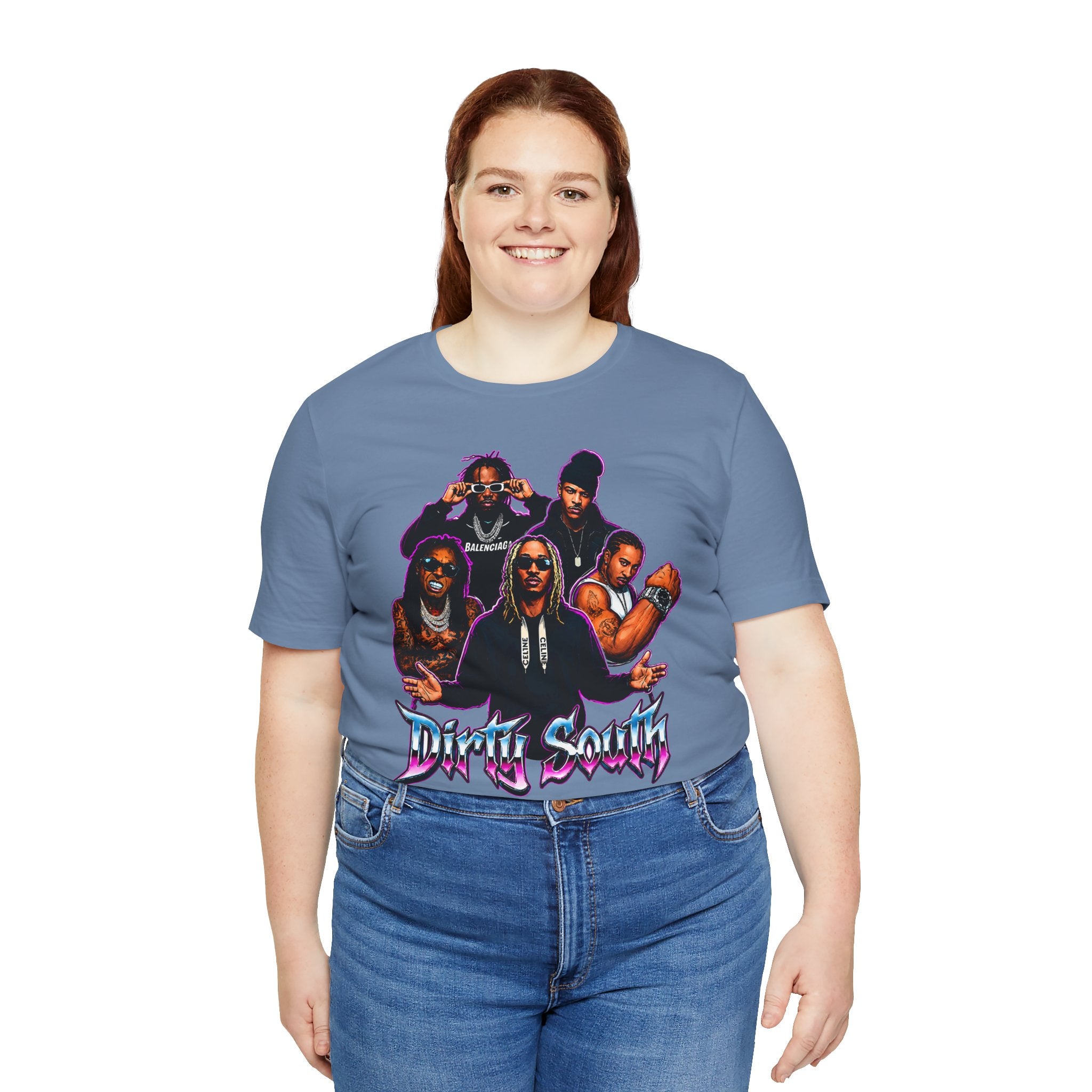 T-Shirt — 'Dripin South' Retro Hip-Hop Crew Graphic Tee