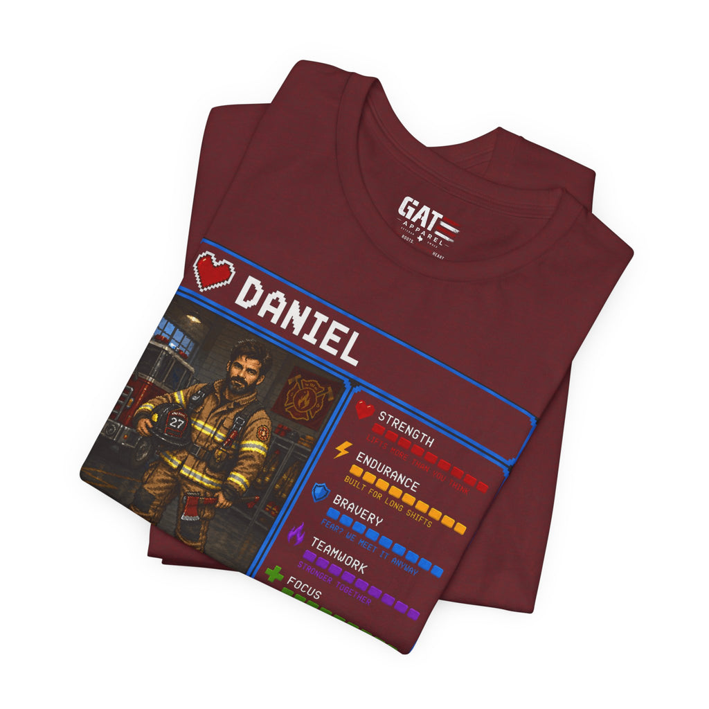 Custom Firefighter RPG Character Shirt | Personalized Firefighter Gift