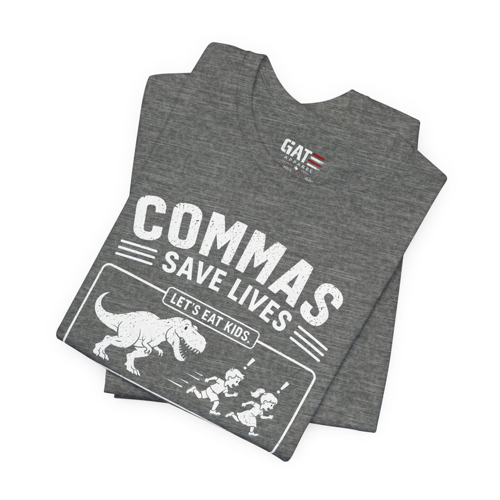 Funny Grammar Shirt, Commas Save Lives Shirt, Let's Eat Kids Tee, English Teacher Shirt, Punctuation Shirt, ELA Teacher Gift, Back to School