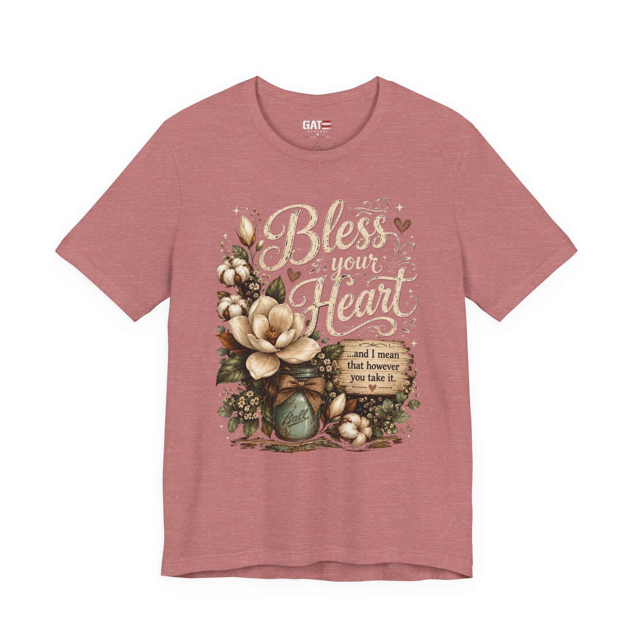 Funny Southern Shirt, Bless Your Heart Tee, Southern Humor Graphic Tee, Magnolia Floral Shirt, Country Girl Gift, Farmhouse Style Tee