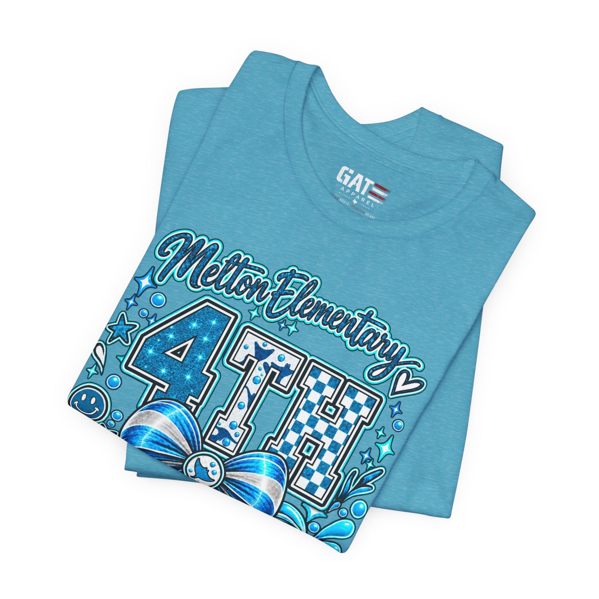 Melton 4th Grade School T‑Shirt — Bow Design
