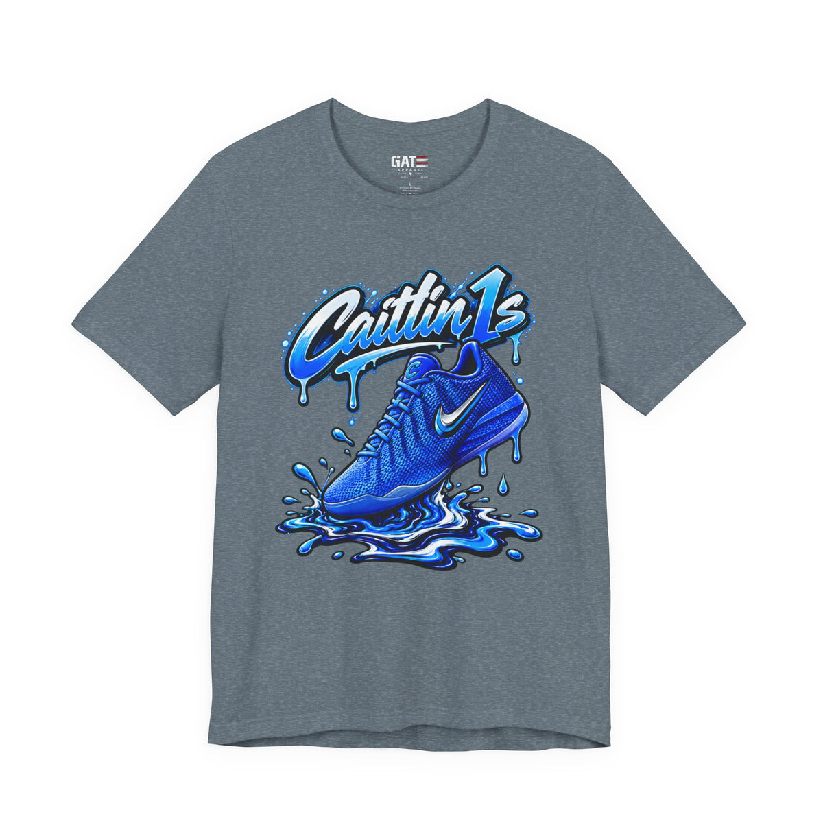 Caitlin Clark Caitlin 1s Racer Blue Drip Sneaker Shirt