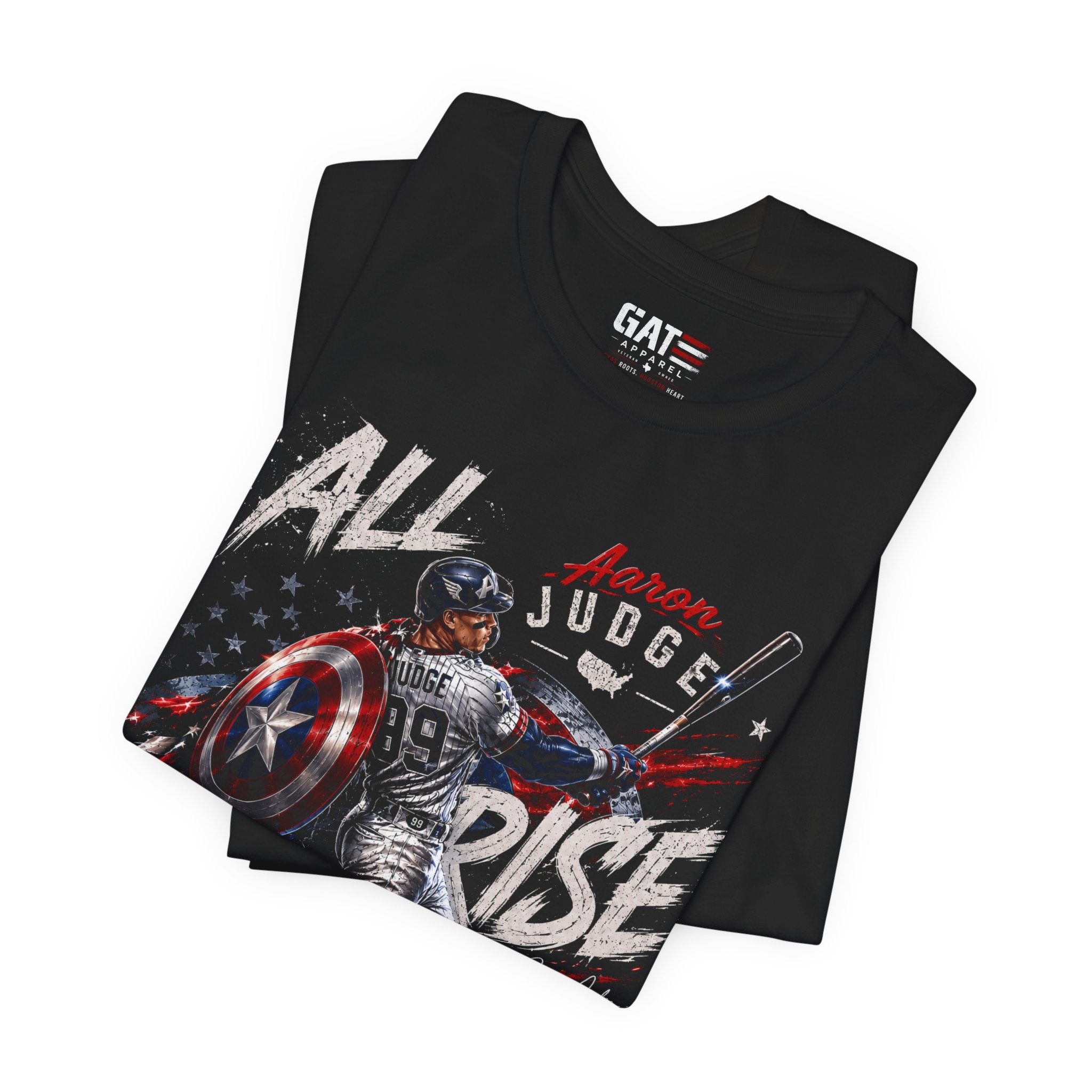 Aaron Judge All Rise Shirt, Patriotic New York Baseball Tee, USA Inspired Graphic T-Shirt, Baseball Fan Gift