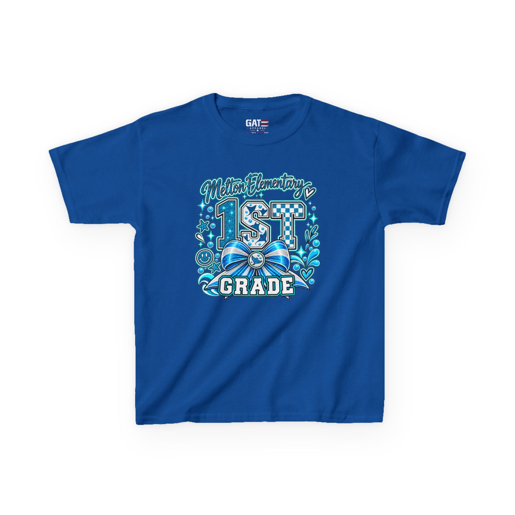 Melton 1st Grade Kids T‑Shirt — Ribbon Design