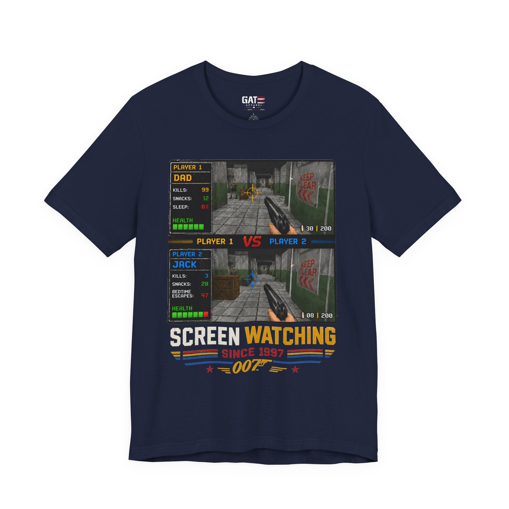 Personalized Gamer Shirt, Custom Gaming T Shirt, Retro Video Game Tee, Gamer Gift with Names, Old School Gaming Shirt, N64, Golden Eye