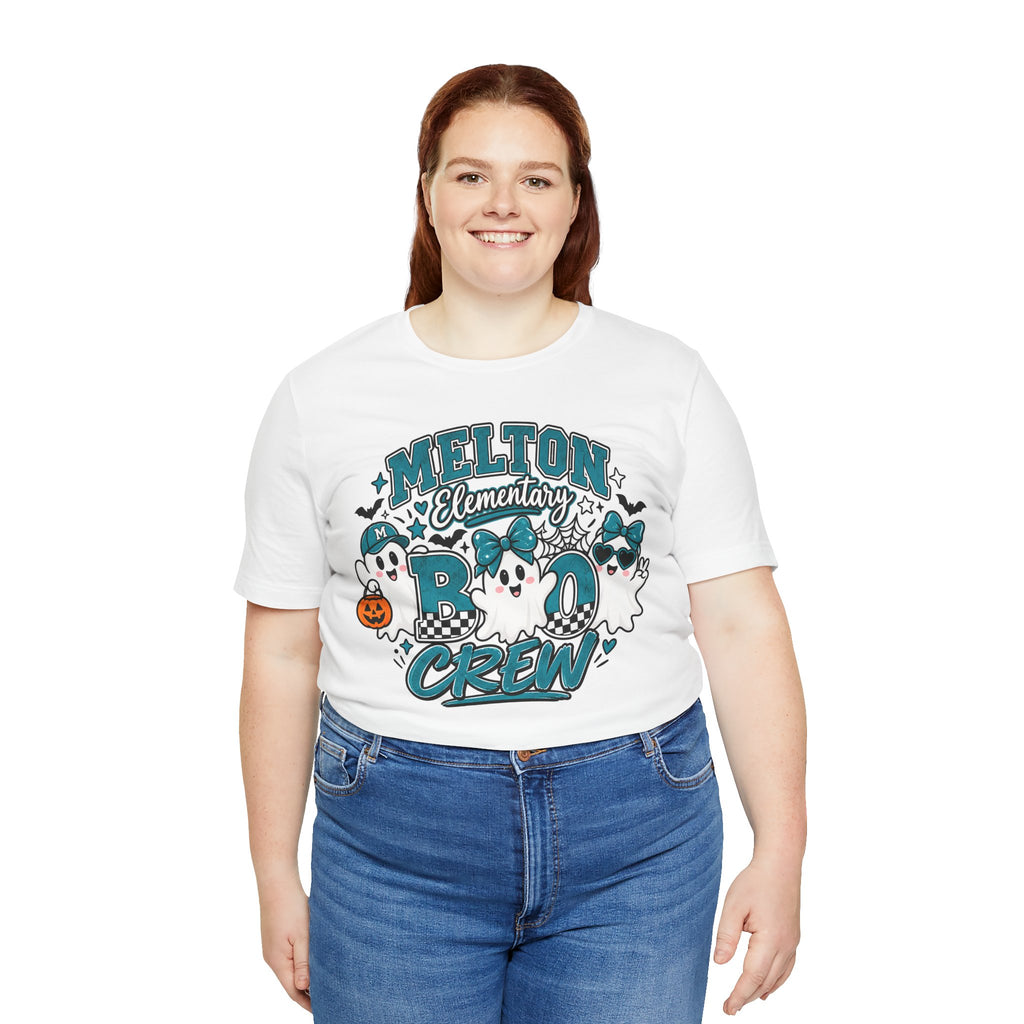 Melton Elementary Boo Crew T-Shirt — Cute Halloween Ghost School Tee