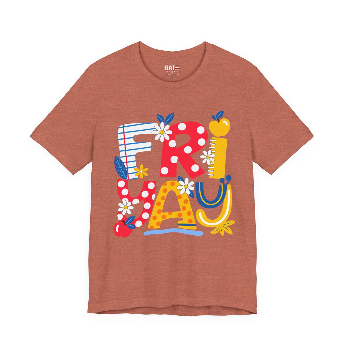 FRIYAY Teacher Shirt | Colorful Floral Classroom Tee