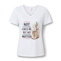 Beth Dutton Women's V-Neck Tee - "Not Everyone Likes Me, But Not Everyone Matters" Western Cactus Boots Design