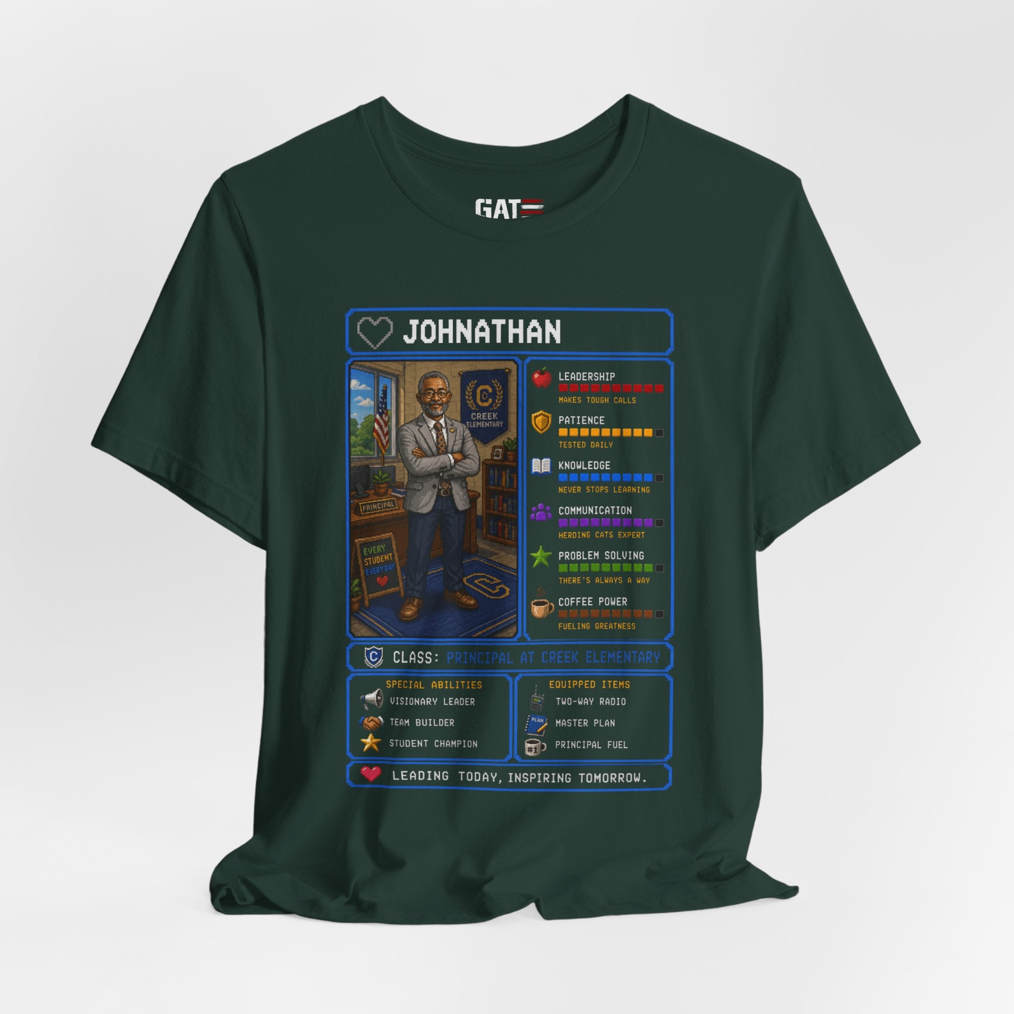 Custom Principal RPG Character Shirt | Personalized School Administrator Gift