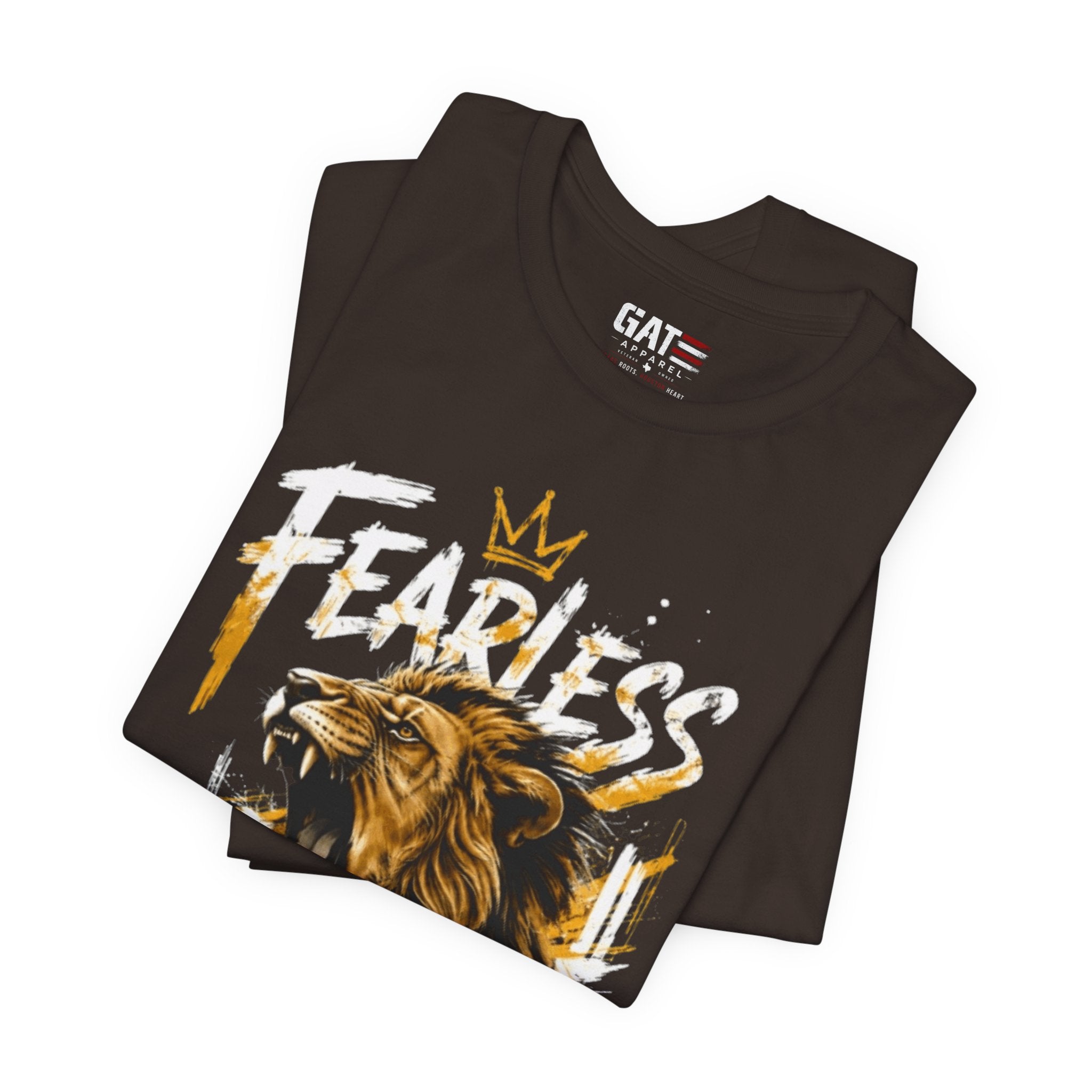 Fearless Lion Tee — Inspirational Graphic T-Shirt