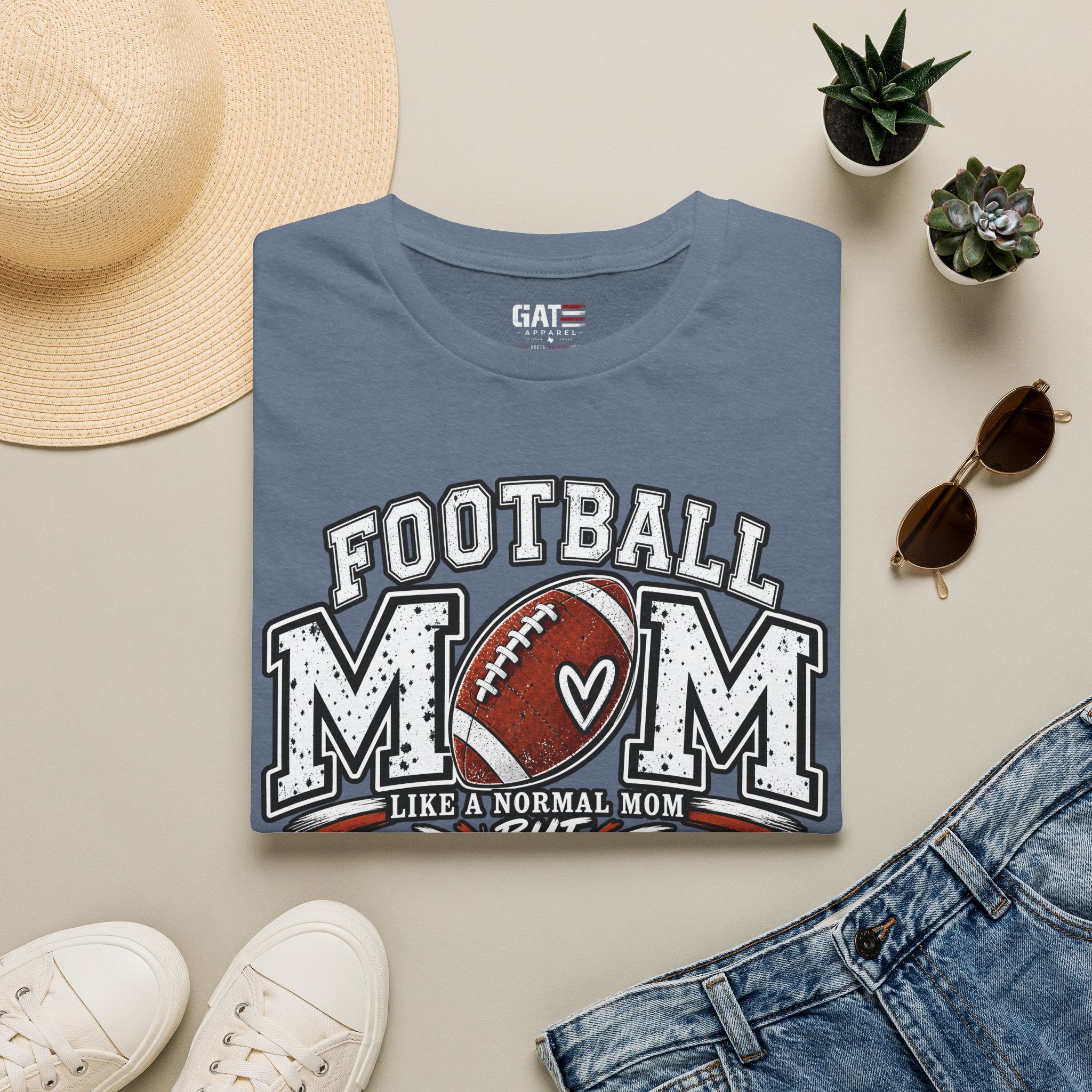 Football Mom Gildan Soft Style T-Shirt — Loud & Proud Vintage Football Mom Tee
