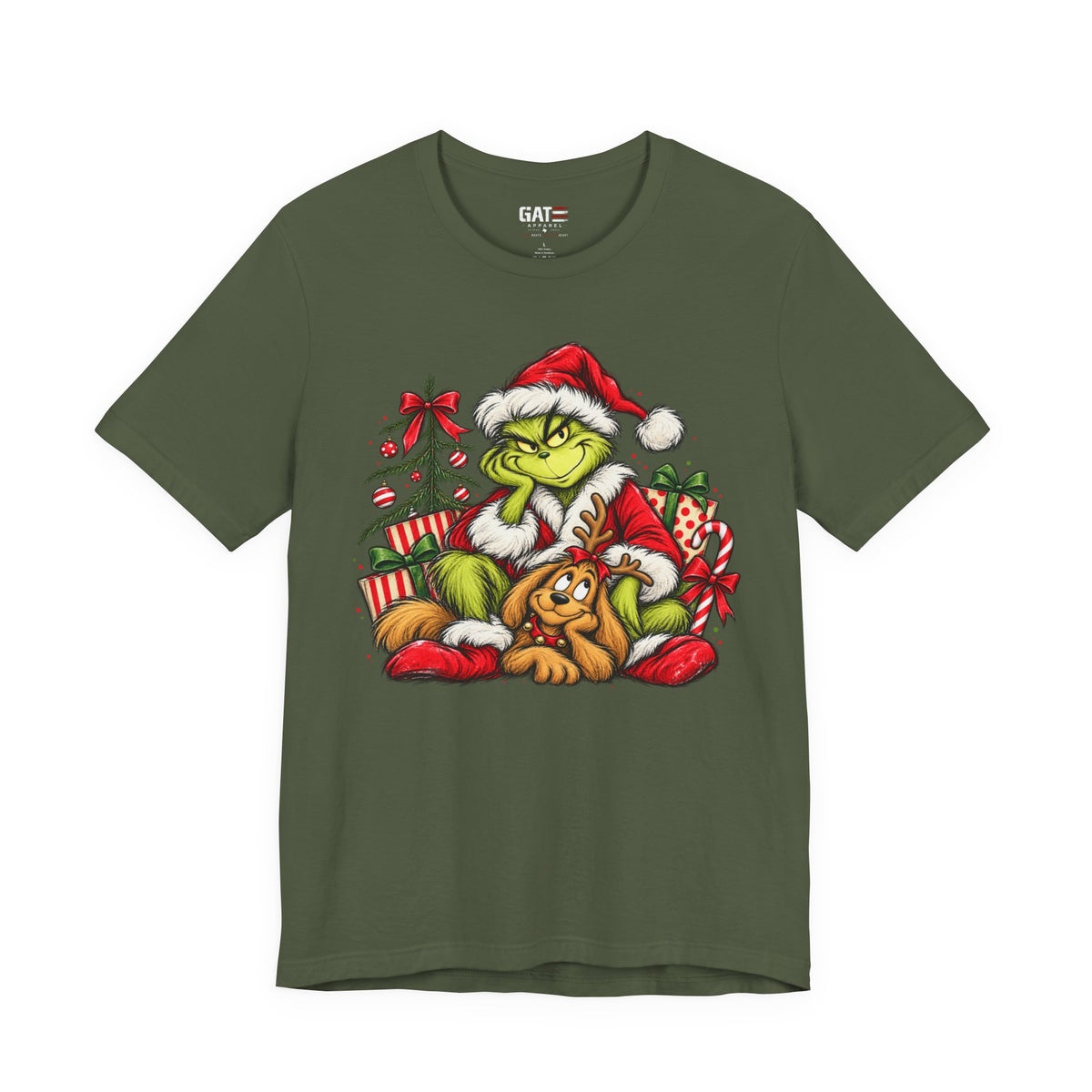 Grinch Christmas Graphic T-Shirt - product mockup view 11