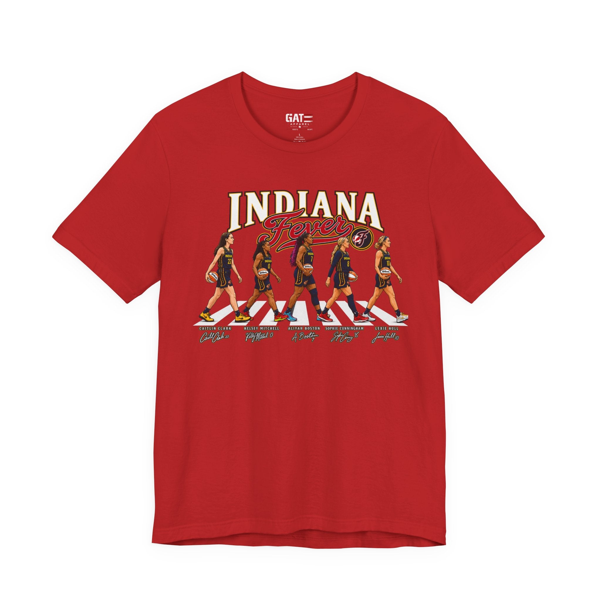Indiana Fever Team Shirt|Caitlin Clark|Sophie Cunningham Retro Abbey Road Basketball Tee
