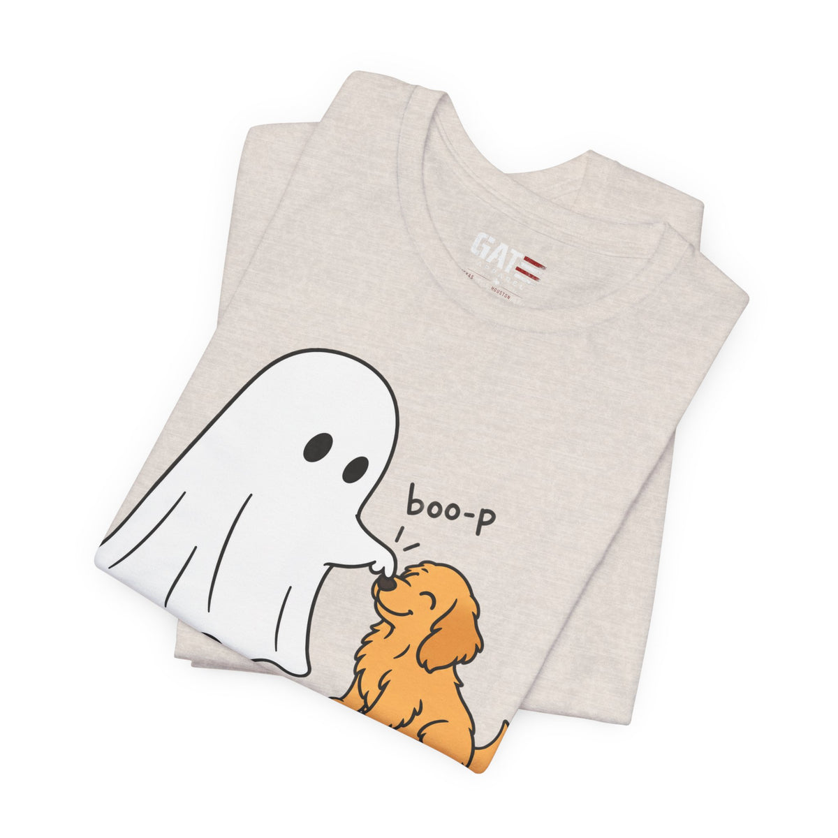 Halloween Ghost & Golden Retriever — "boo-p" Cute Dog Halloween T-Shirt