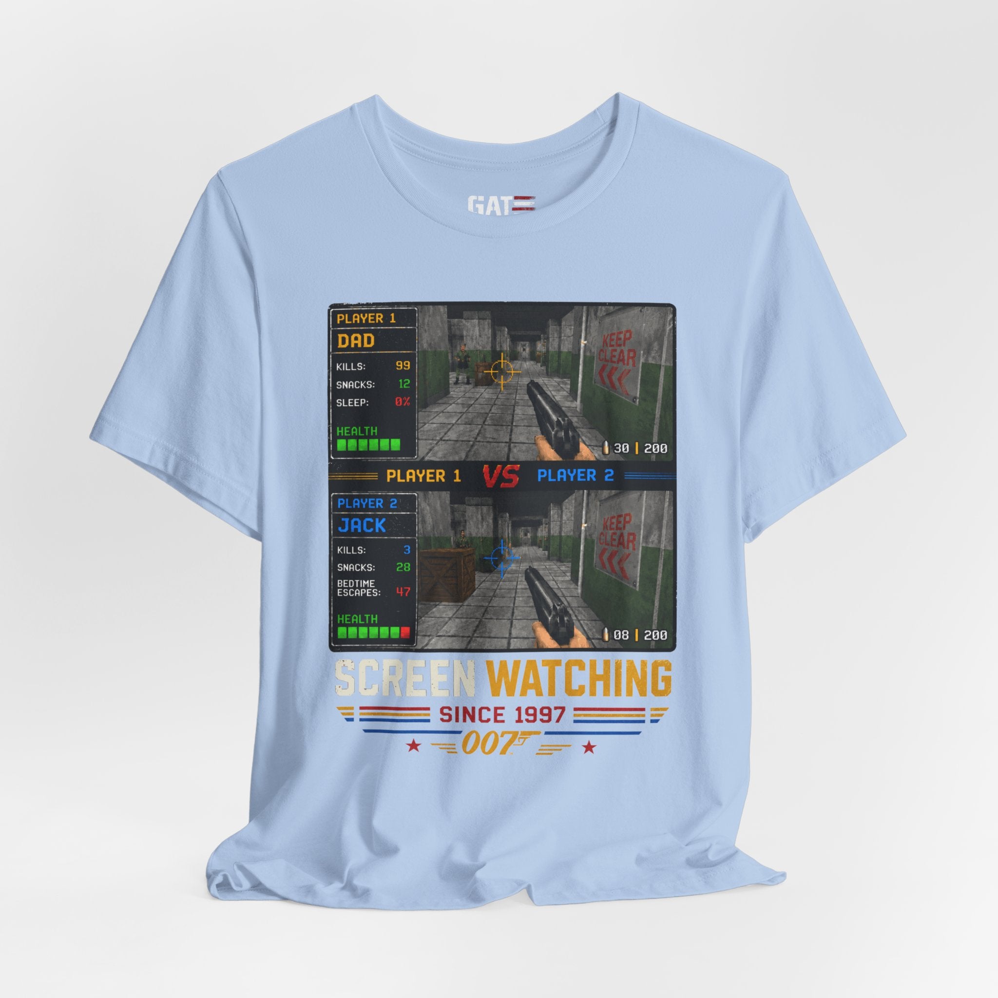Personalized Shirt, Custom Gamer Shirt,GoldenEye 007 Shirt, Retro Gaming Shirt, N64 Gamer Gift, 90s Gaming Shirt, Father's Day Gift for Him