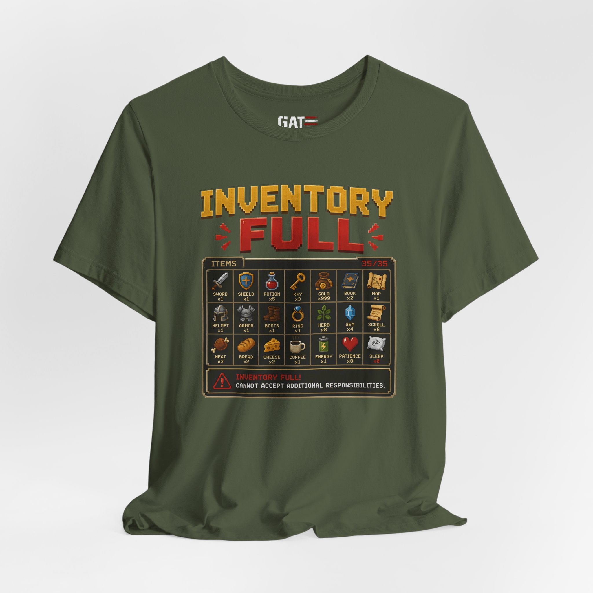 Inventory Full | Retro Gaming Shirt