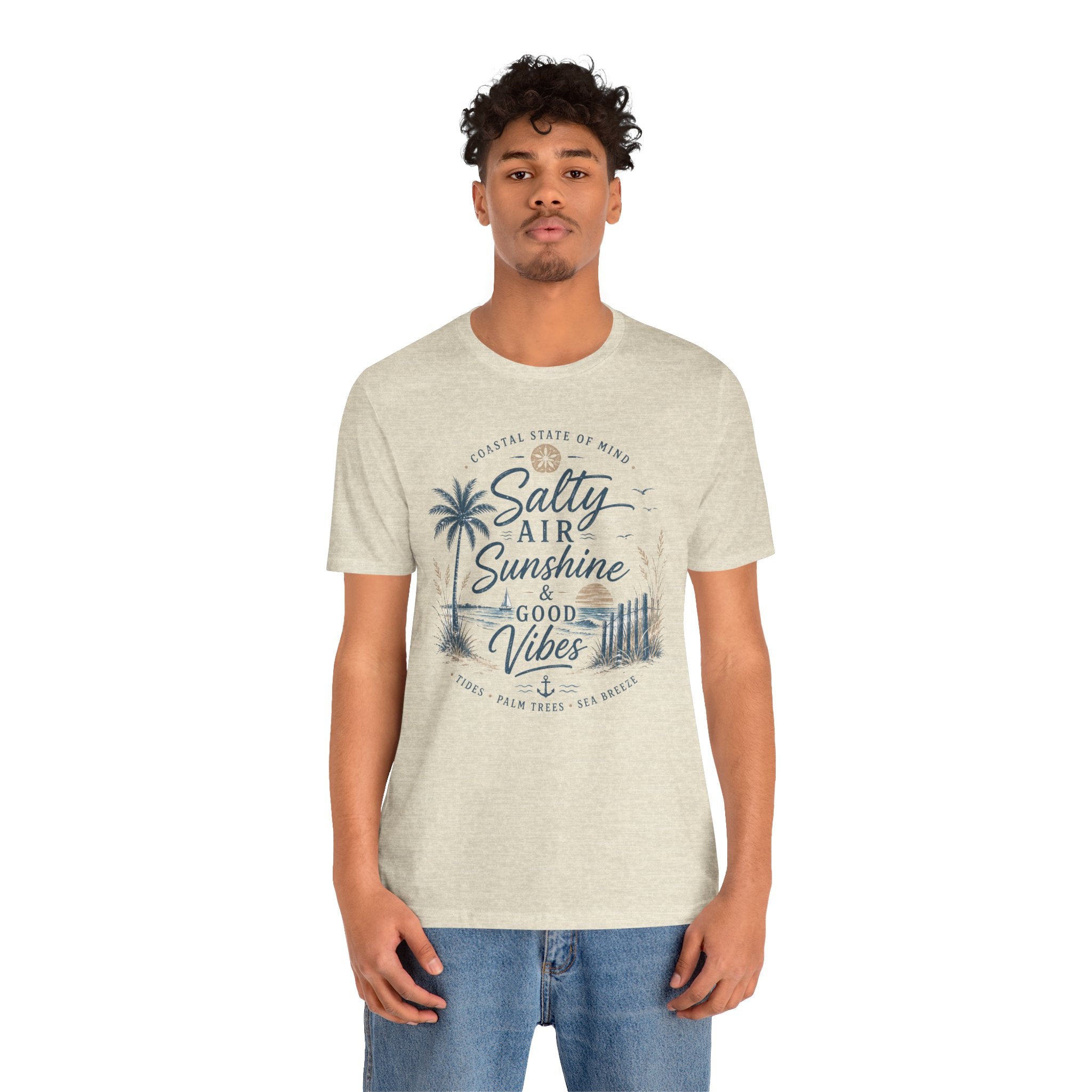 Salty Air Sunshine & Good Vibes Beach Tee