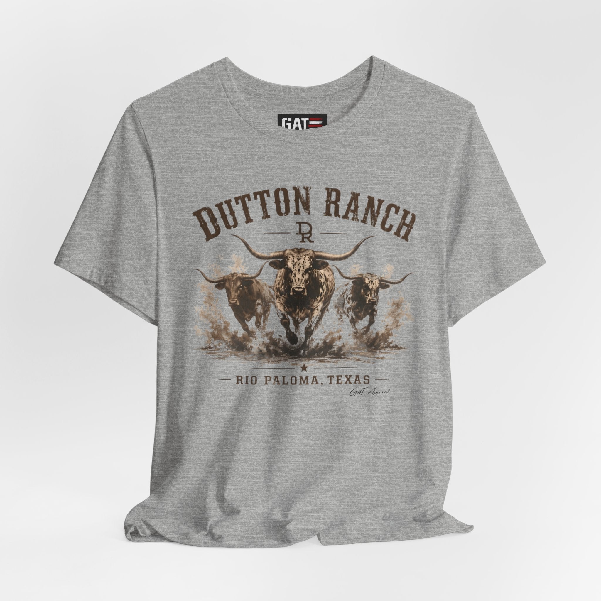 Dutton Ranch Longhorn Shirt, Yellowstone Inspired Western Tee, Cowboy Ranch Graphic T-Shirt, Texas Country Shirt, Rustic Cowgirl Gift