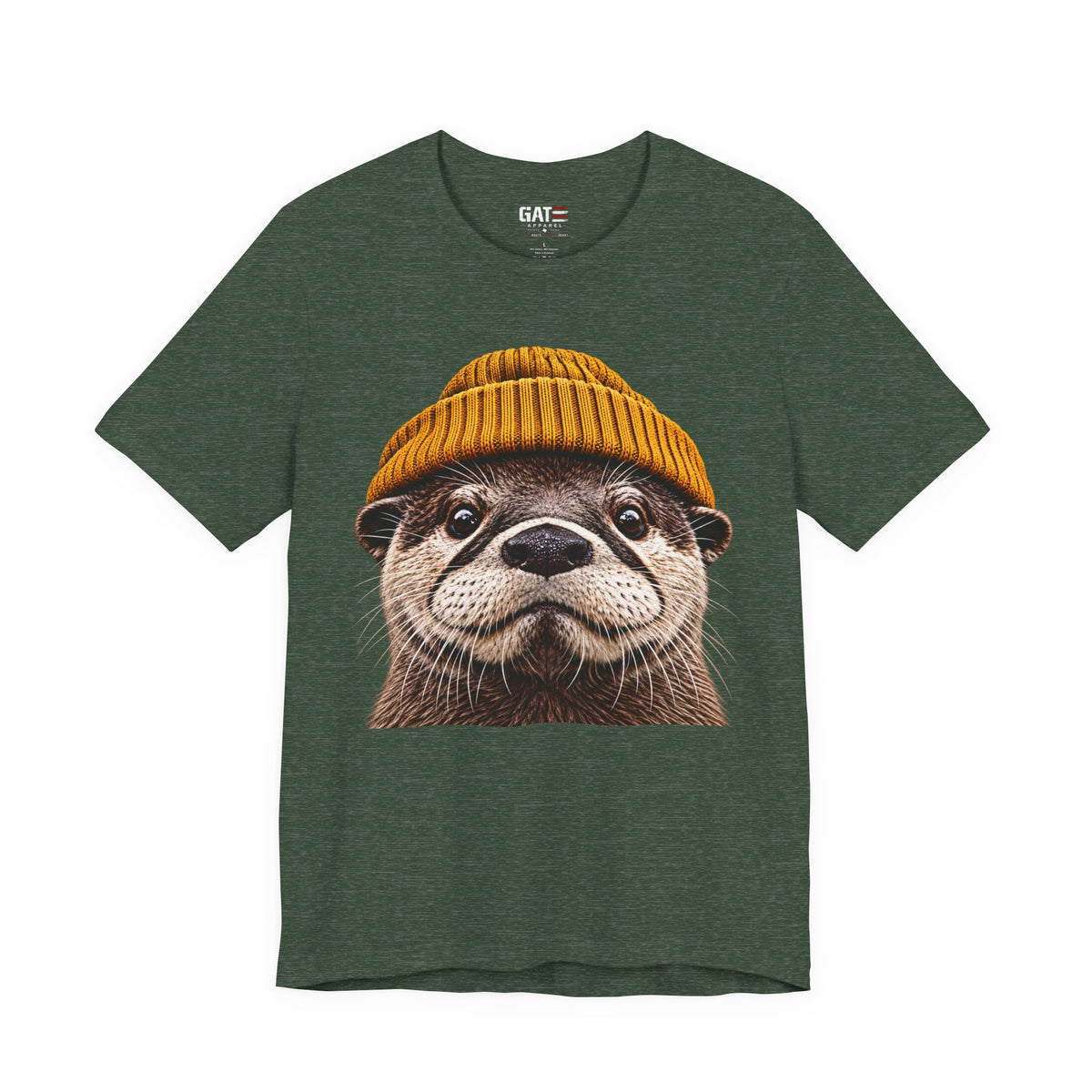 Cute Otter Wearing Beanie Wildlife Graphic T-Shirt - product image 9