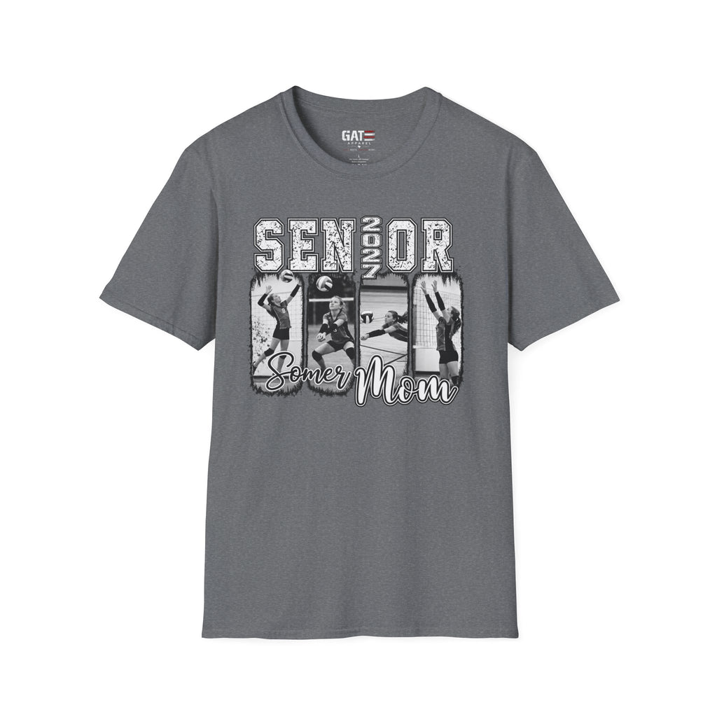 Senior Volleyball Mom T‑Shirt Personalized Photos and Name