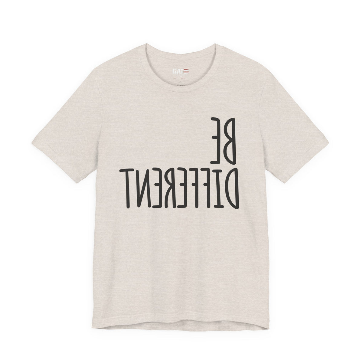 Be Different Upside Down Lettering Graphic T-Shirt - product image 5